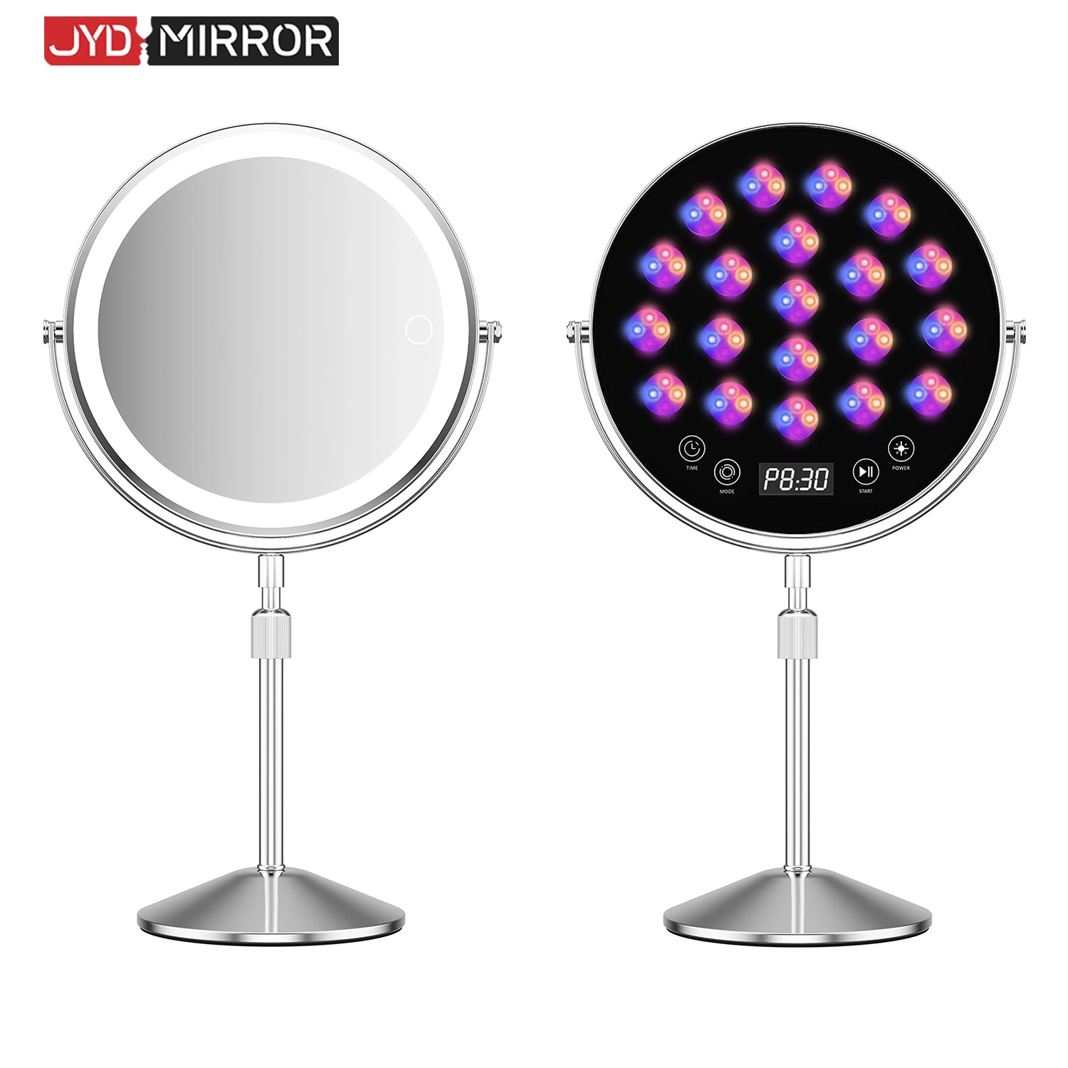 Miroir de coiffeuse avec luminothérapie LED