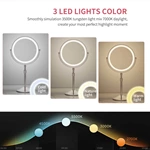Miroir de coiffeuse avec luminothérapie LED