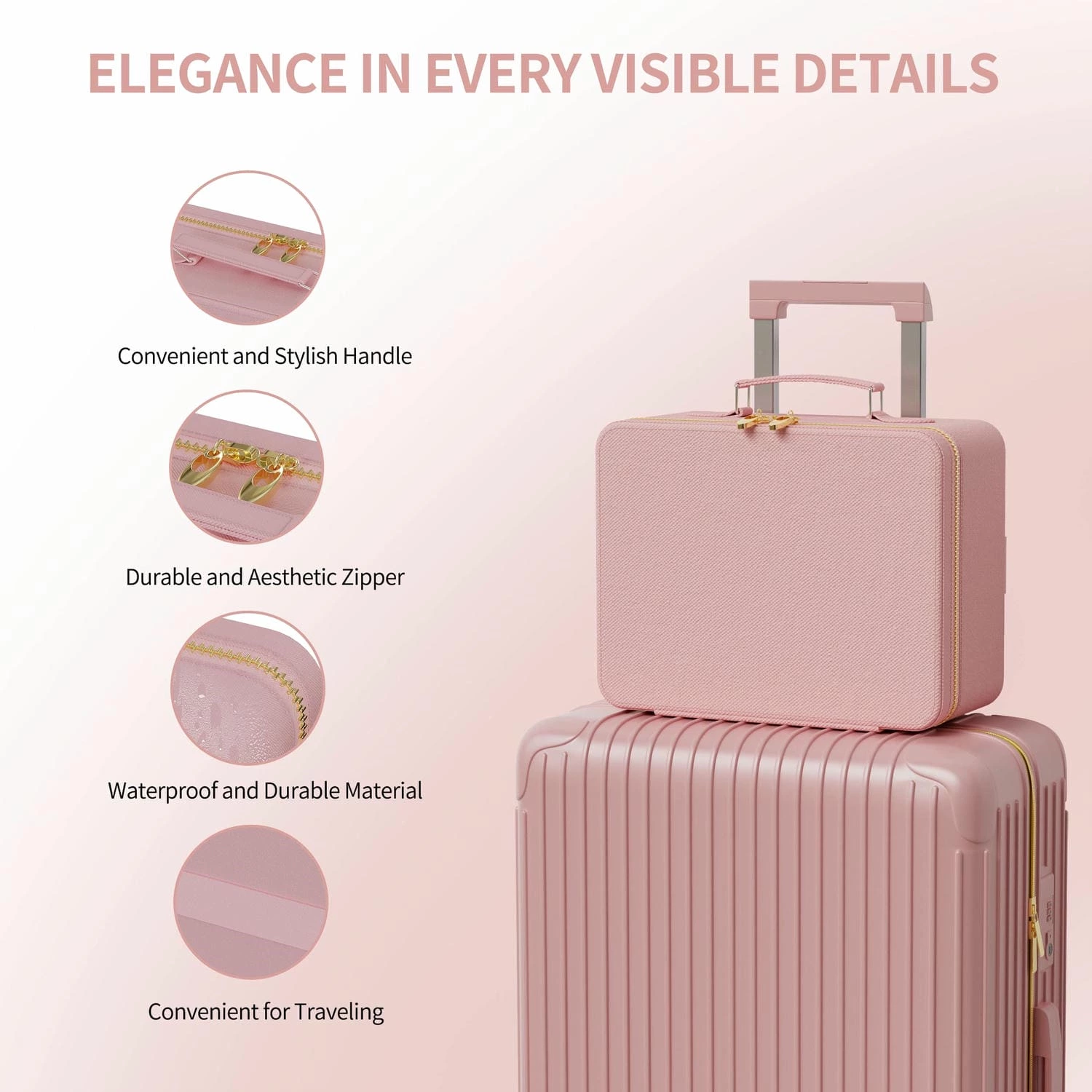 Makeup Bag With LED Mirror