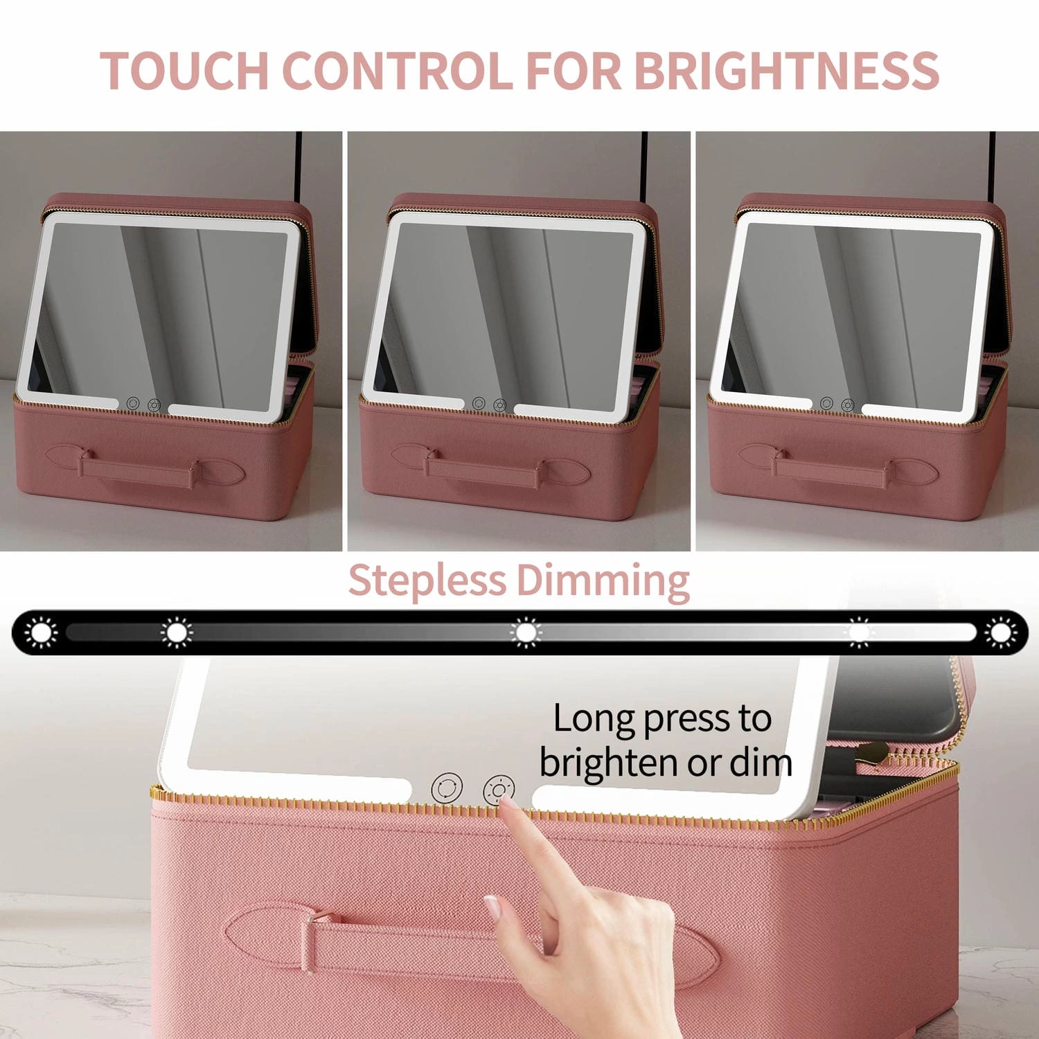 Makeup Bag With LED Mirror