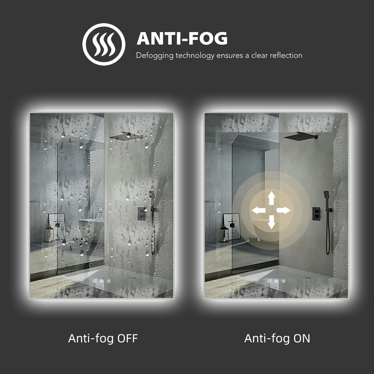 Framed Led Bathroom Mirror