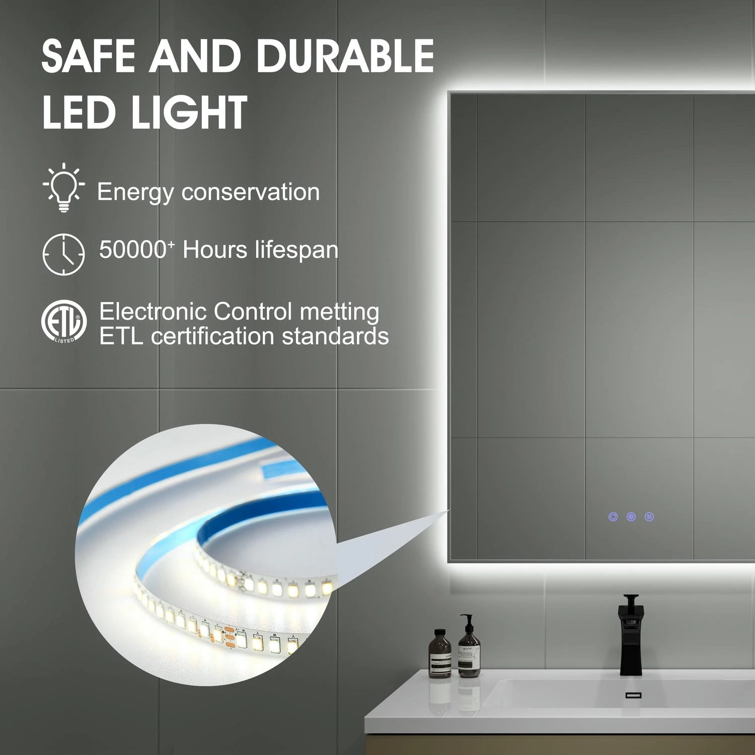 Framed Led Bathroom Mirror