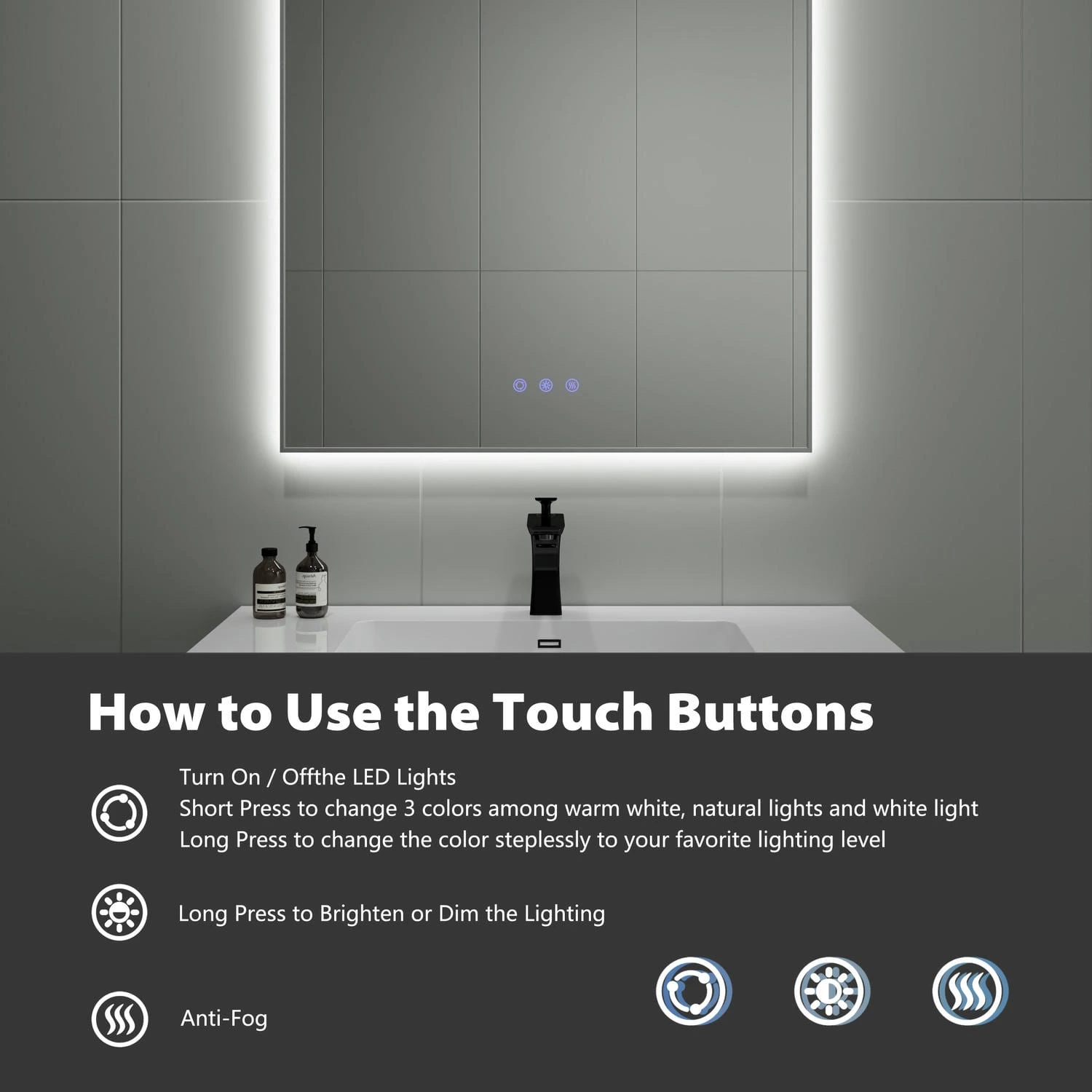 Framed Led Bathroom Mirror