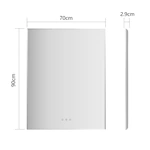 Miroir de salle de bain encadré à LED