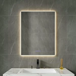 Miroir de salle de bain encadré à LED
