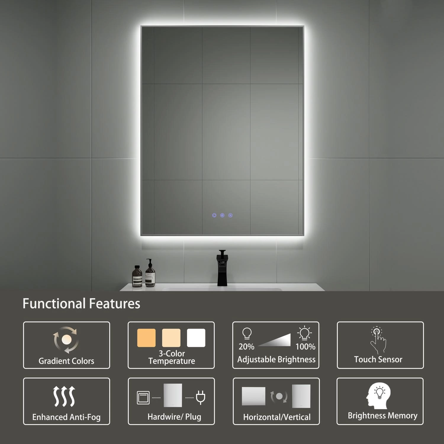 Framed Led Bathroom Mirror