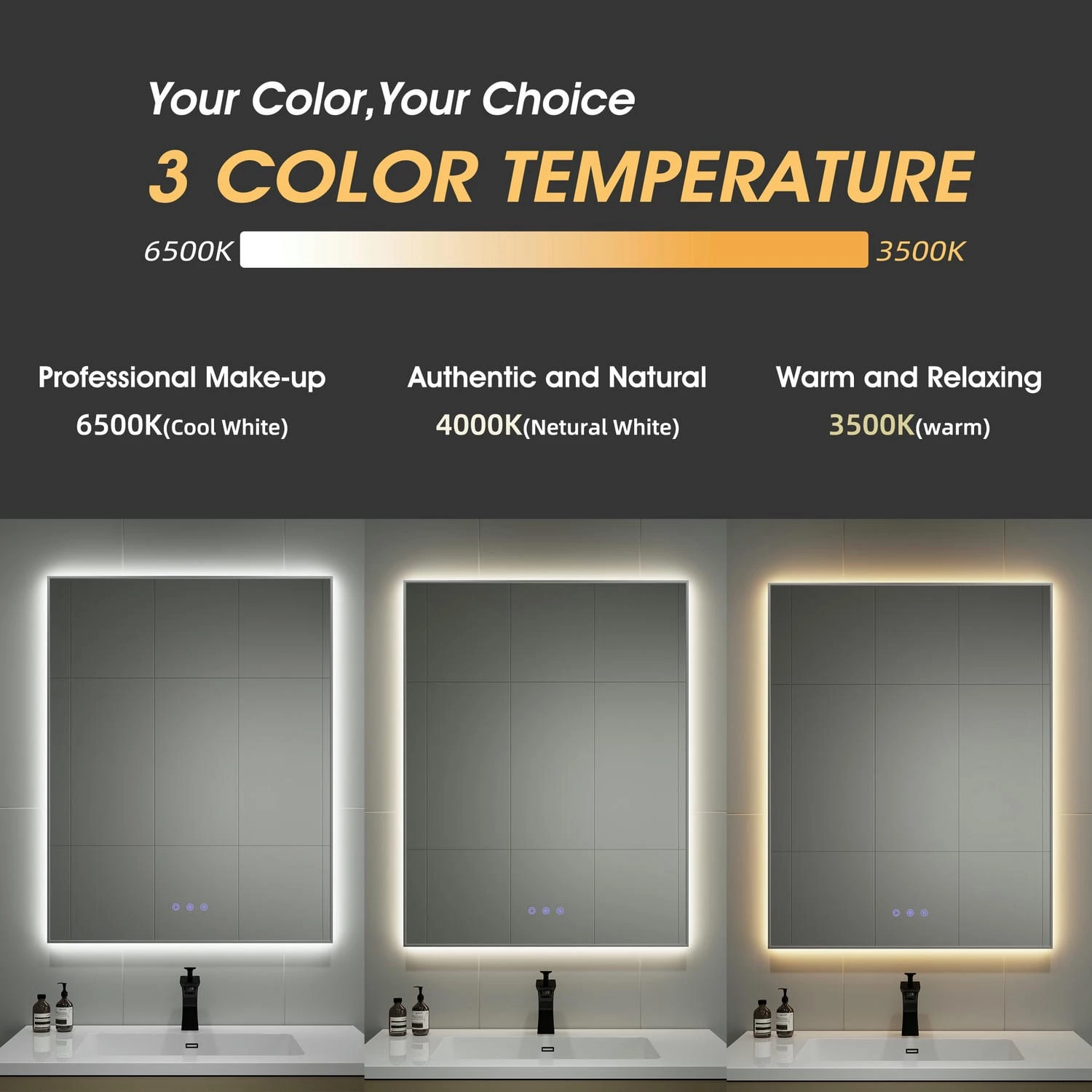 Framed Led Bathroom Mirror