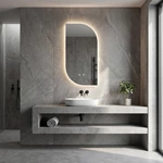 Miroir de salle de bain LED irrégulier