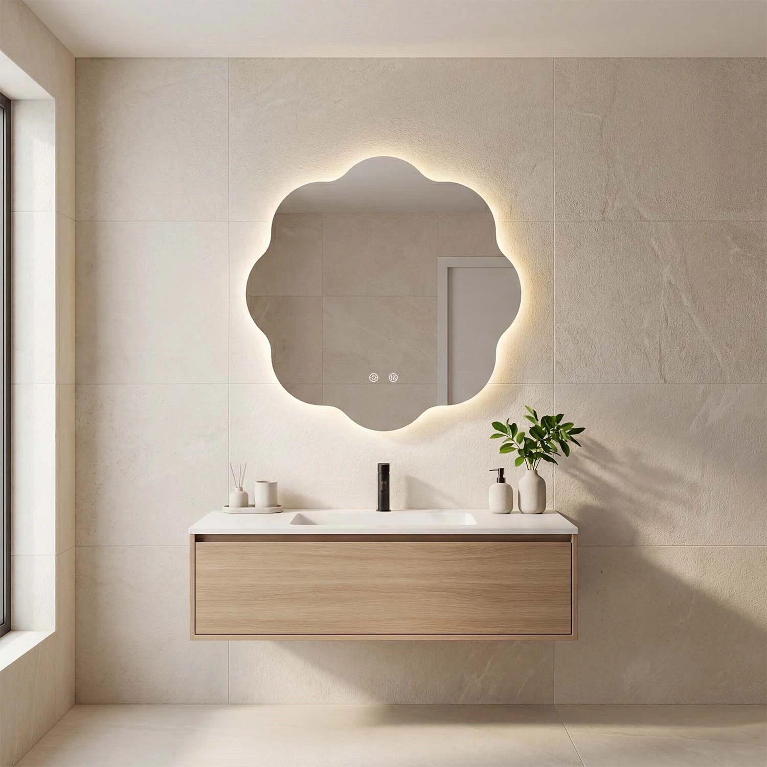 Irregular LED Bathroom Mirror