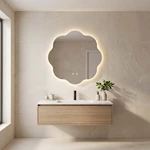 Miroir de salle de bain LED irrégulier