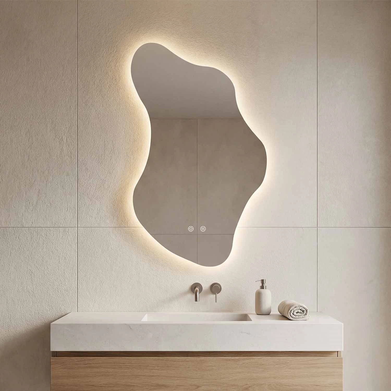 Irregular LED Bathroom Mirror