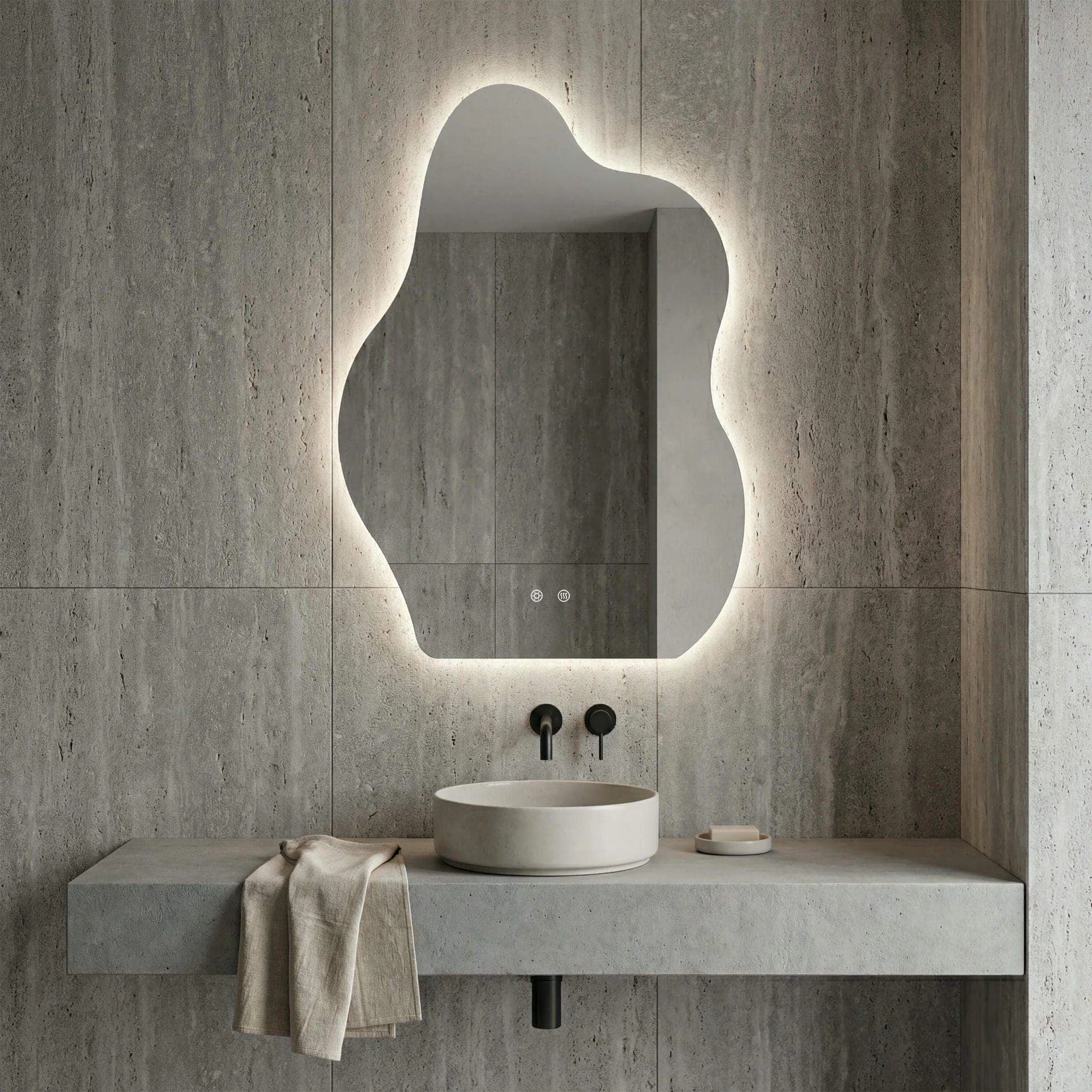 Irregular LED Bathroom Mirror