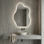 Miroir de salle de bain LED irrégulier