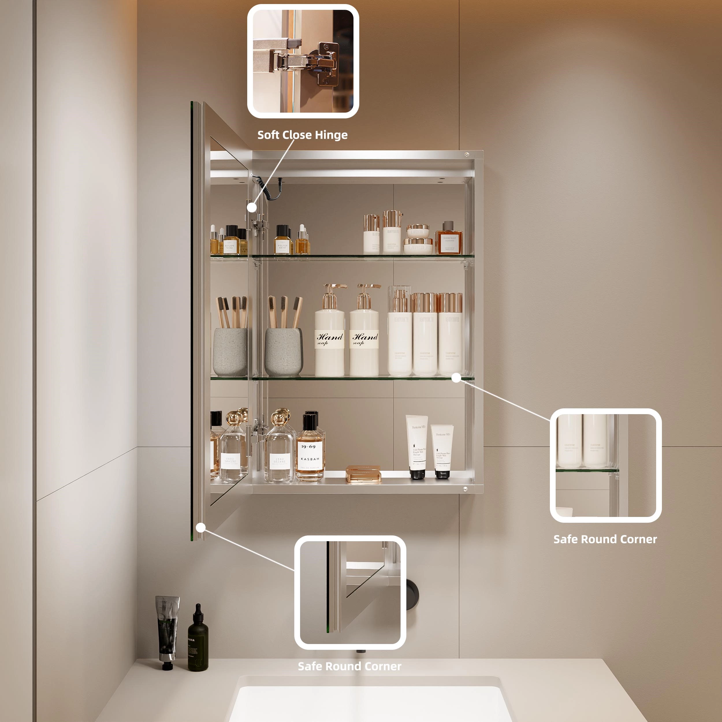 LED Bathroom Mirror Cabinet