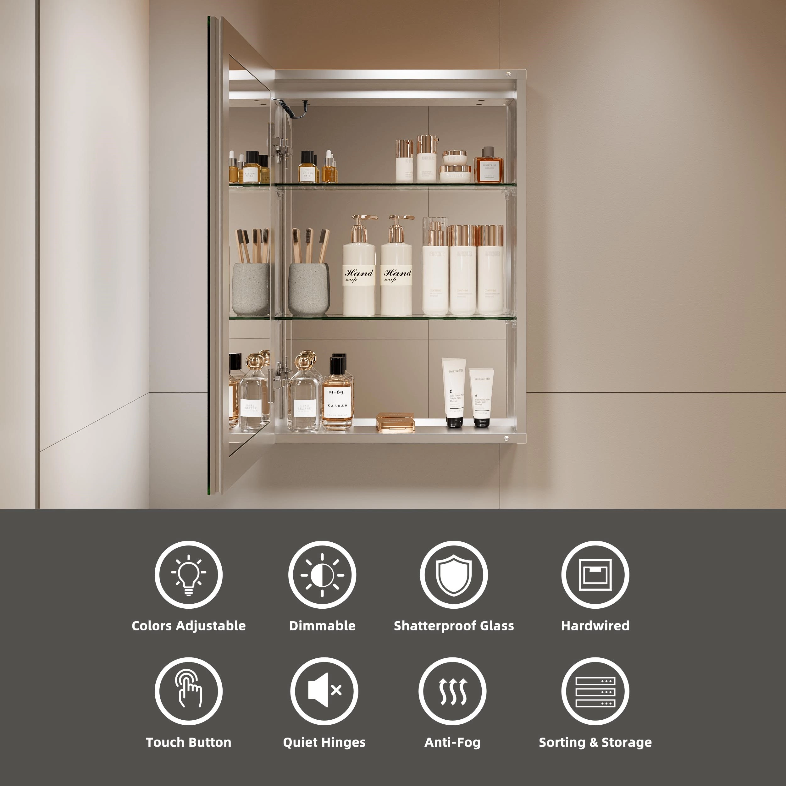 LED Bathroom Mirror Cabinet