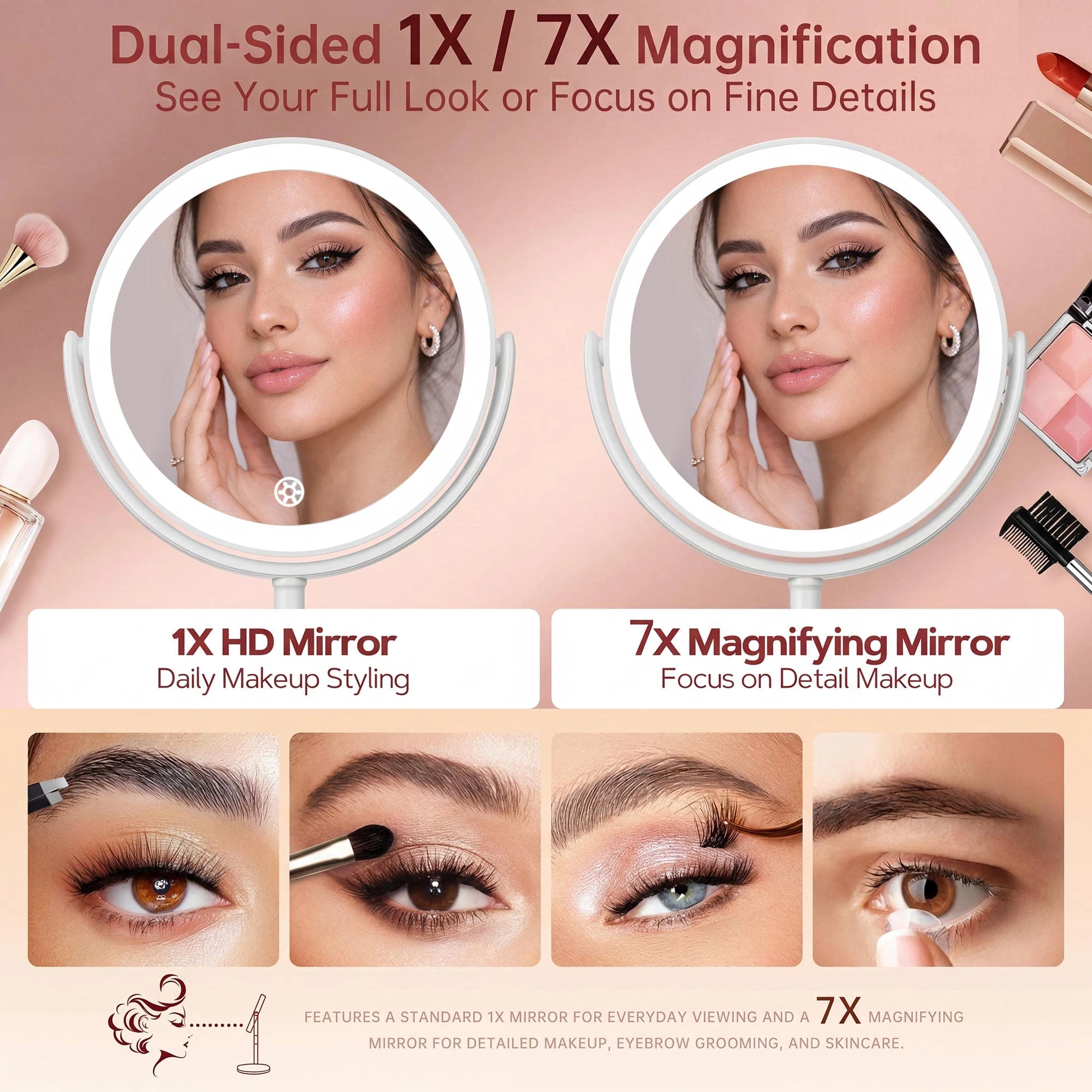 Tabletop Makeup Mirror