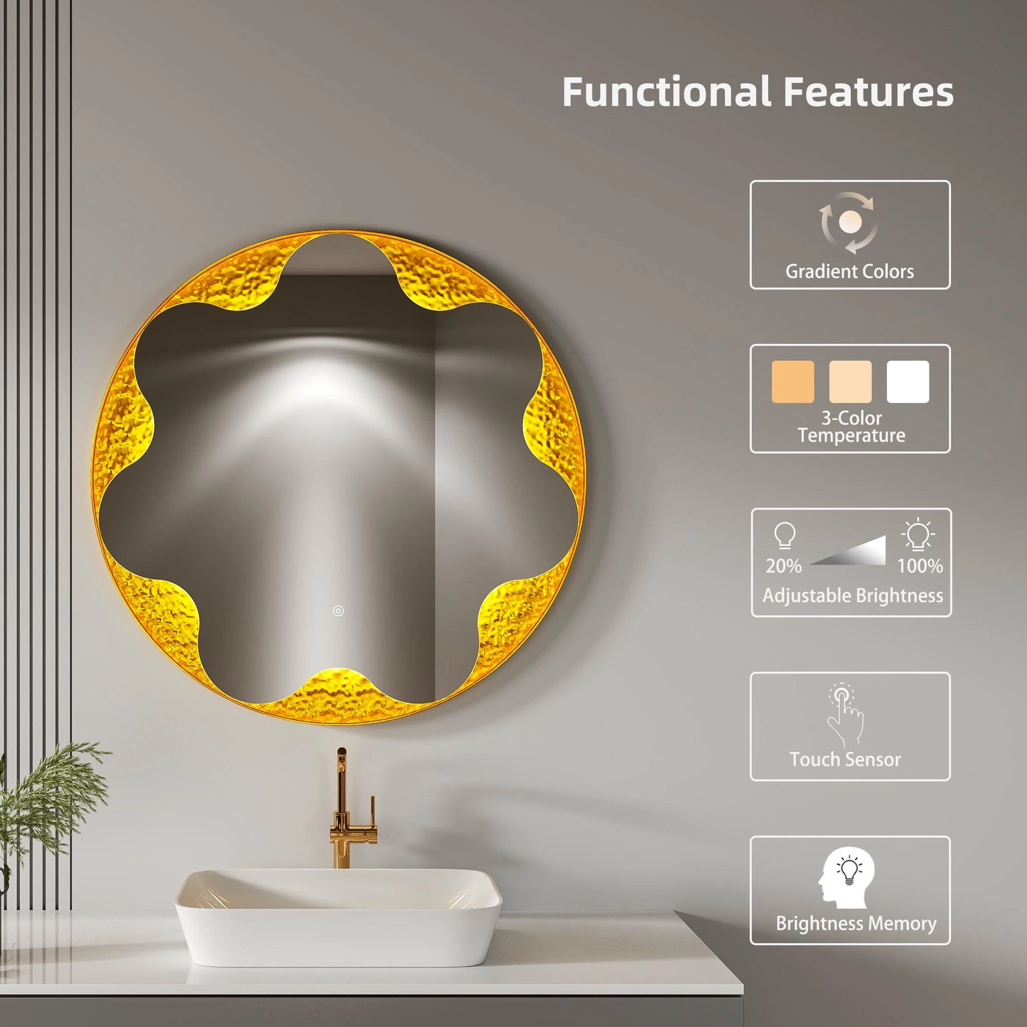 Round Led Bathroom Mirror