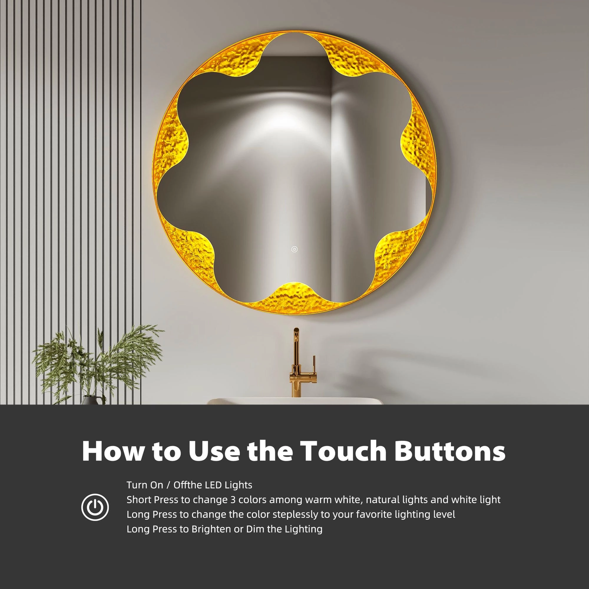 Circular Bathroom Mirror Light