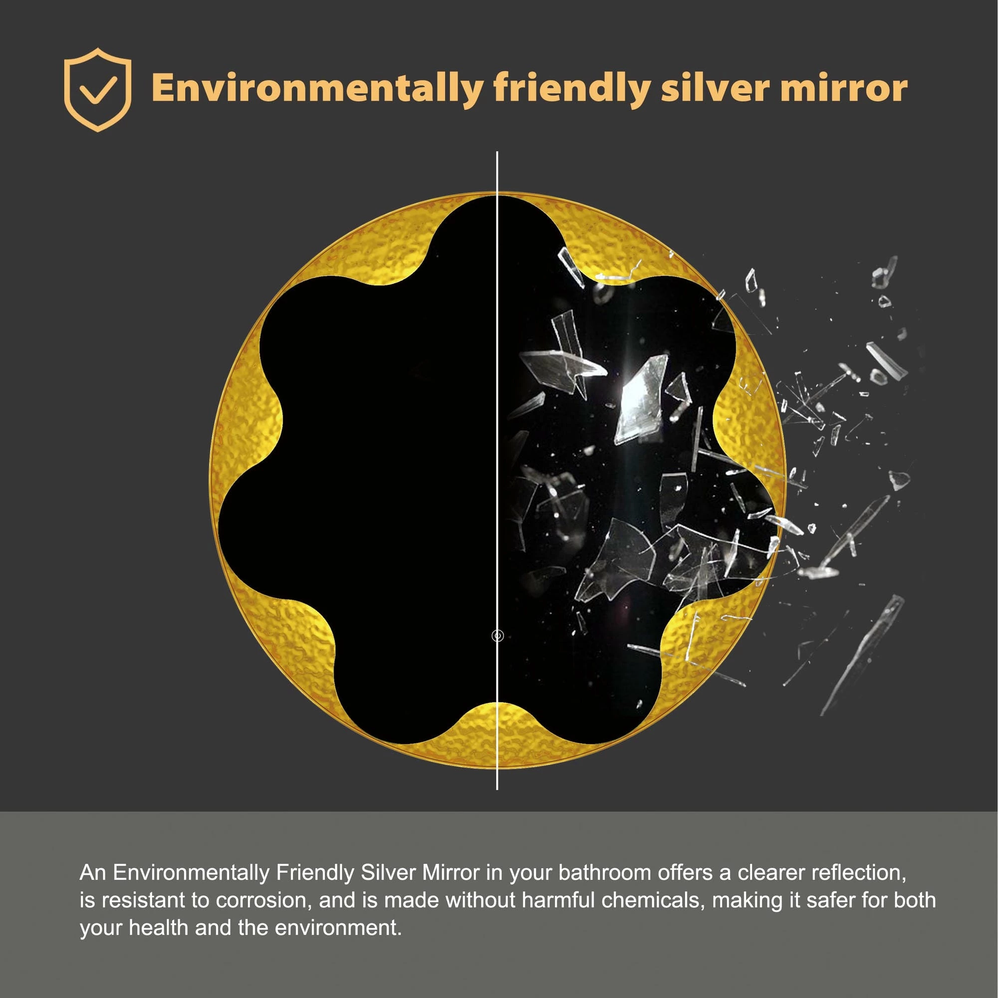 Lighted Round Bathroom Mirror