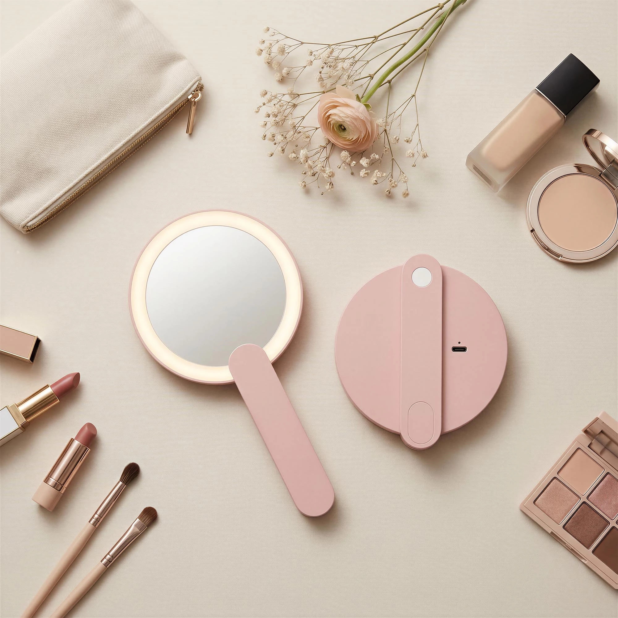 Travel Mirror With Lights