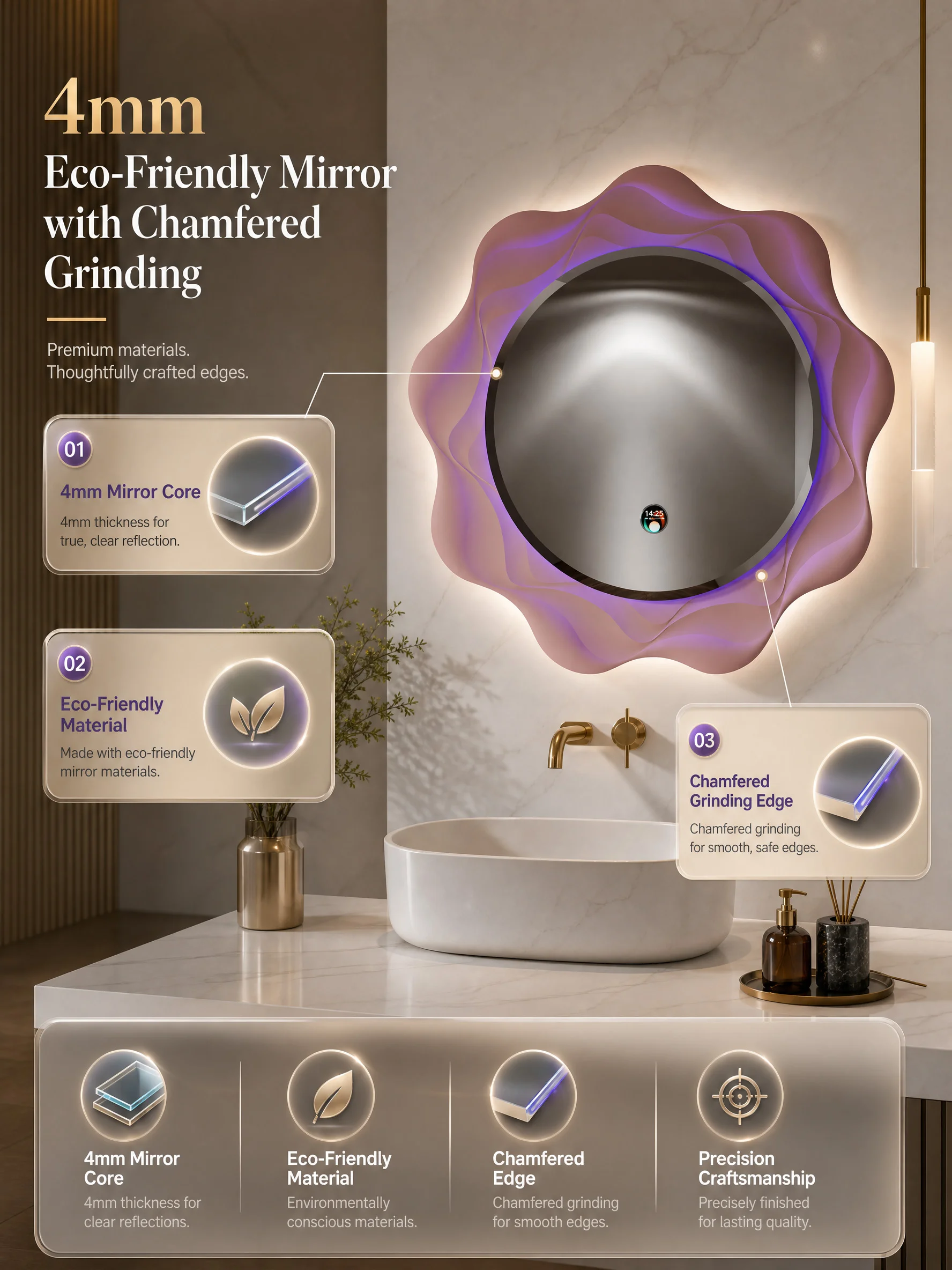 Wall Mounted Bathroom Mirror