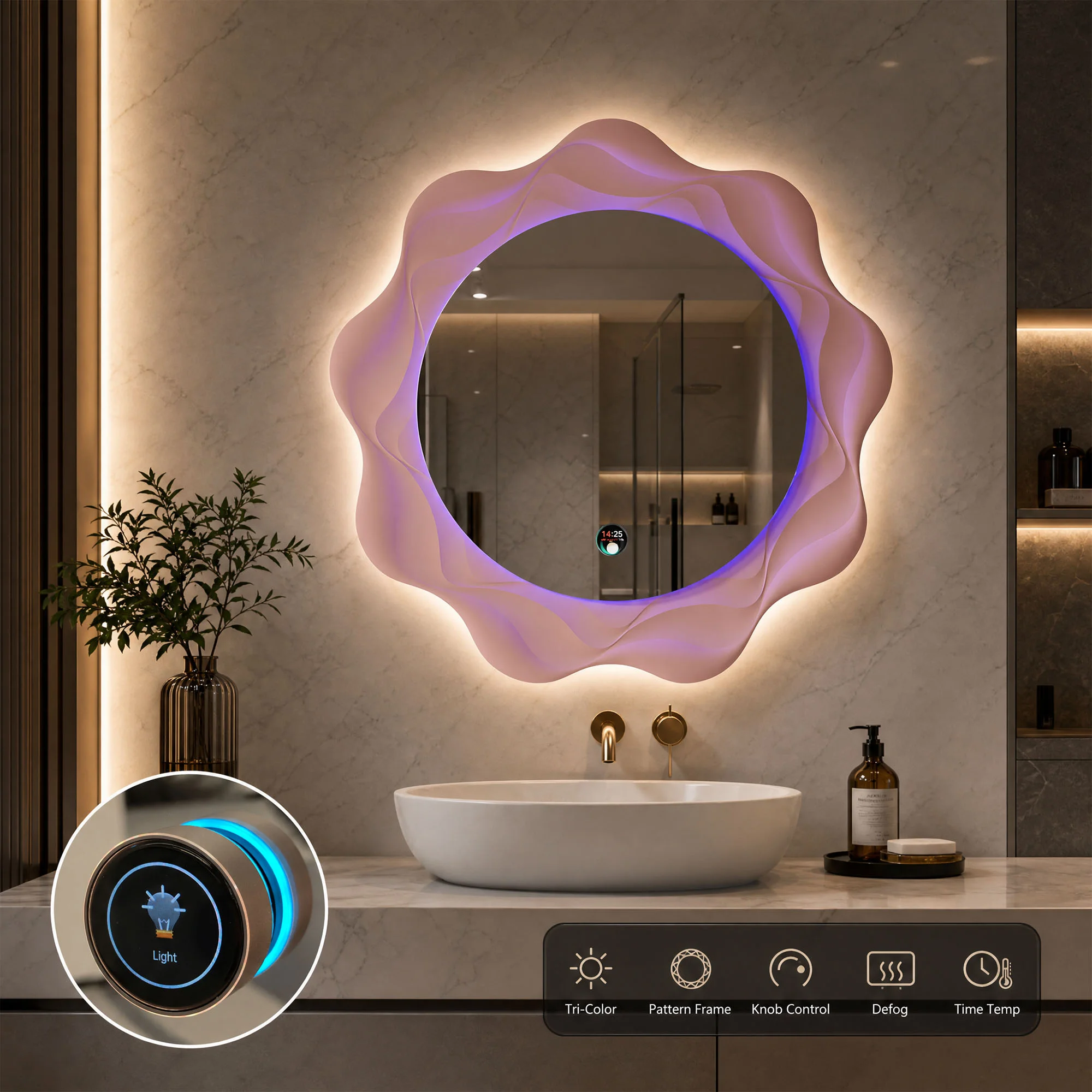Irregular Shaped Bathroom Mirrors