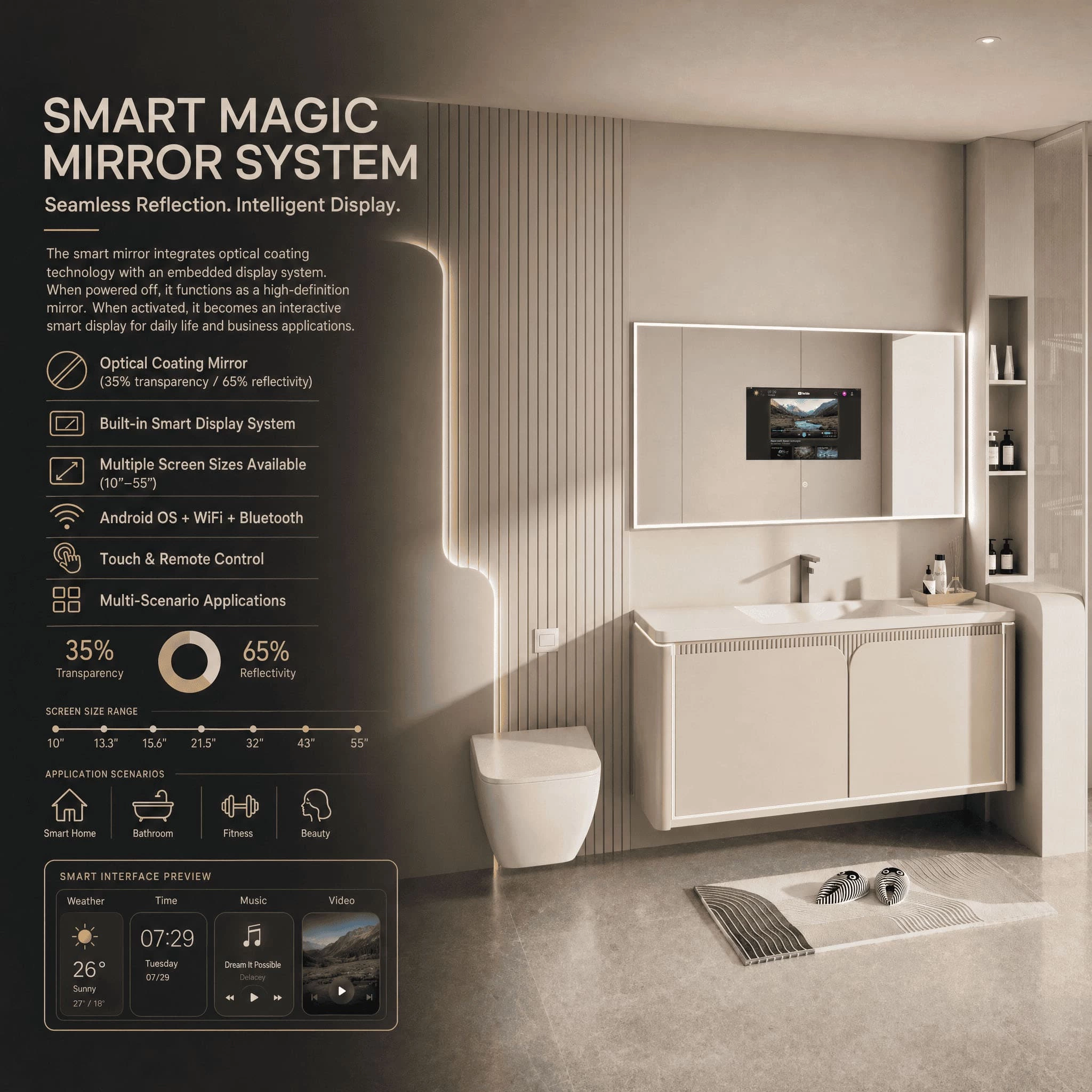 Waterproof Mirror Tv