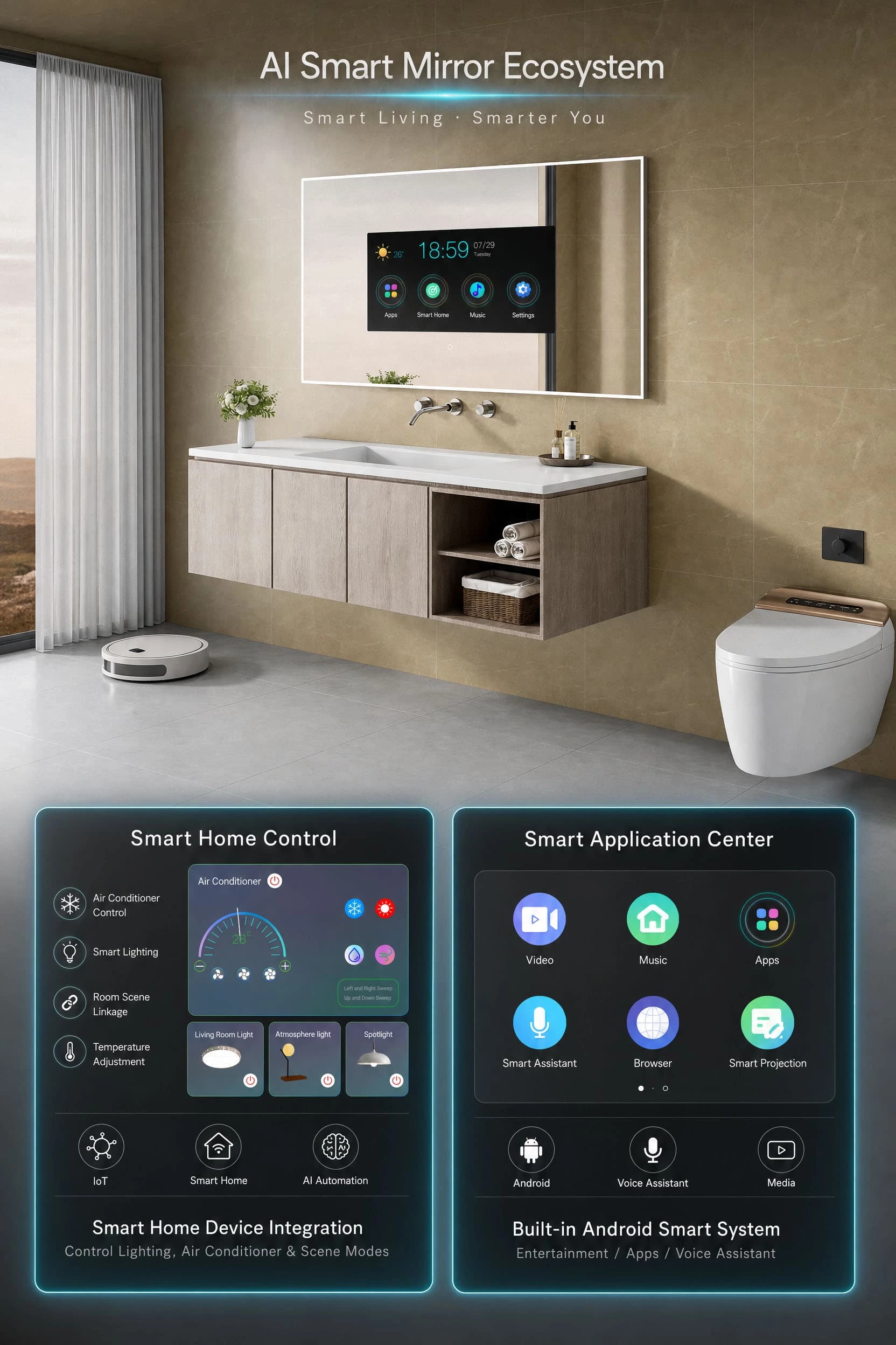 Led Bathroom Mirror With Tv
