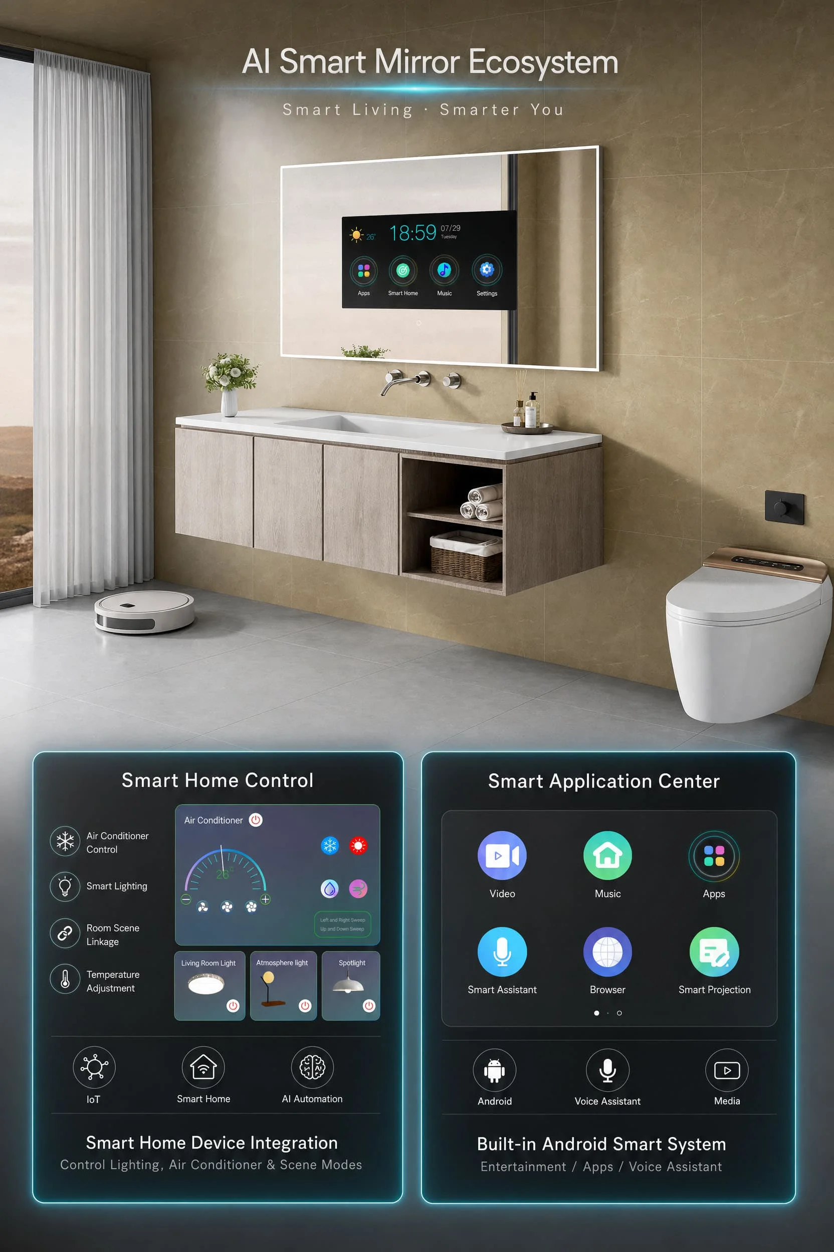Led Bathroom Mirror With Tv