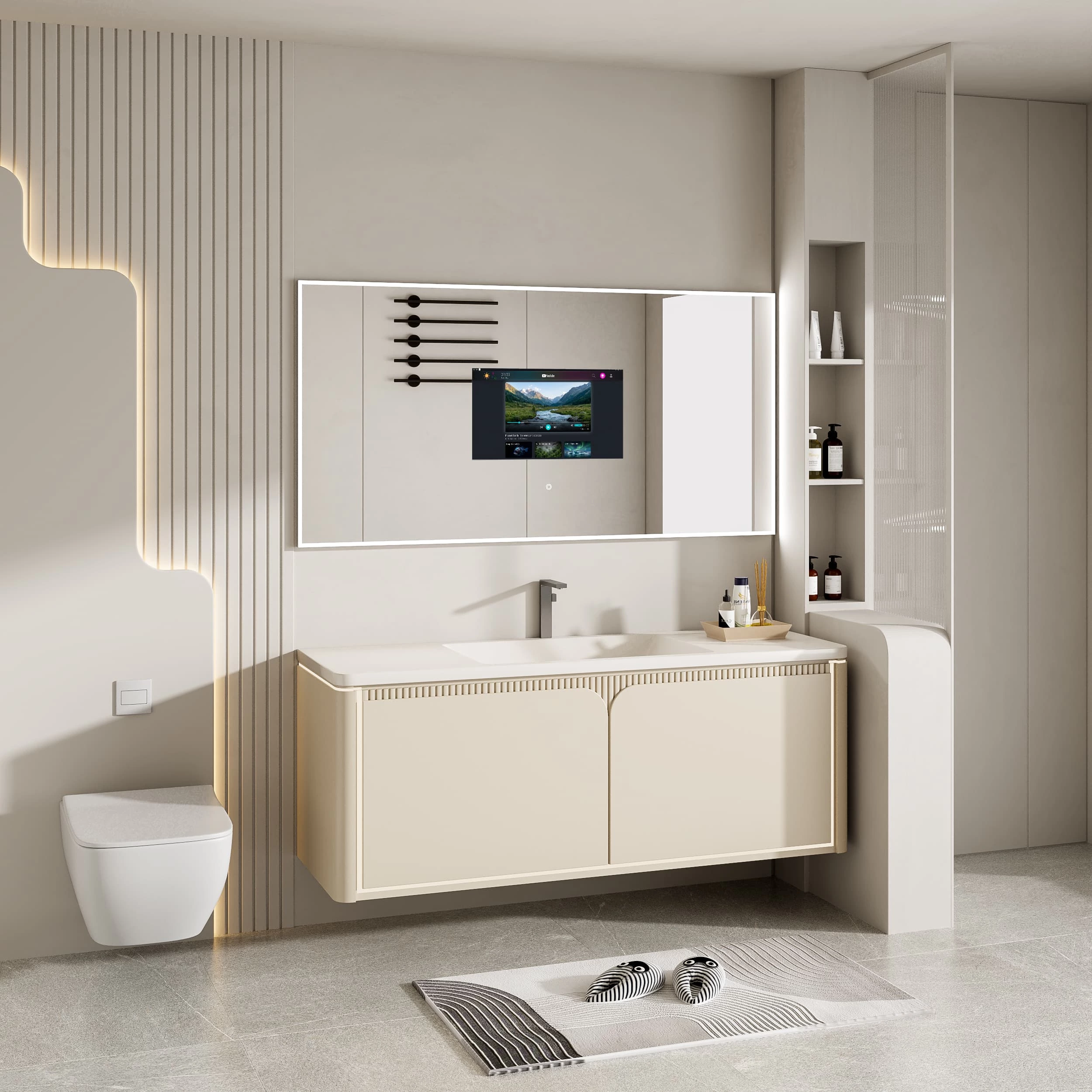 Bathroom Mirror With Television