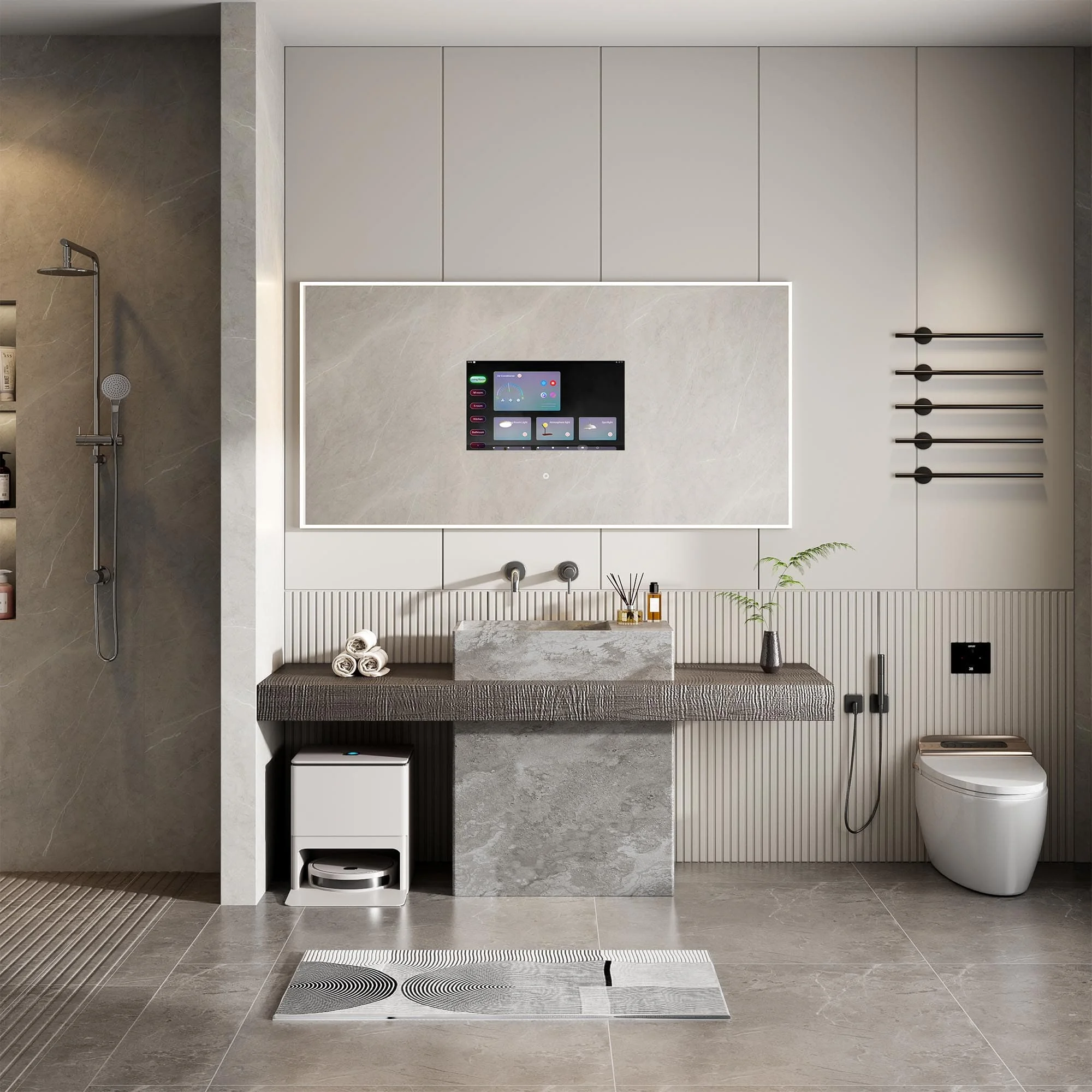 Bathroom Mirror With Television