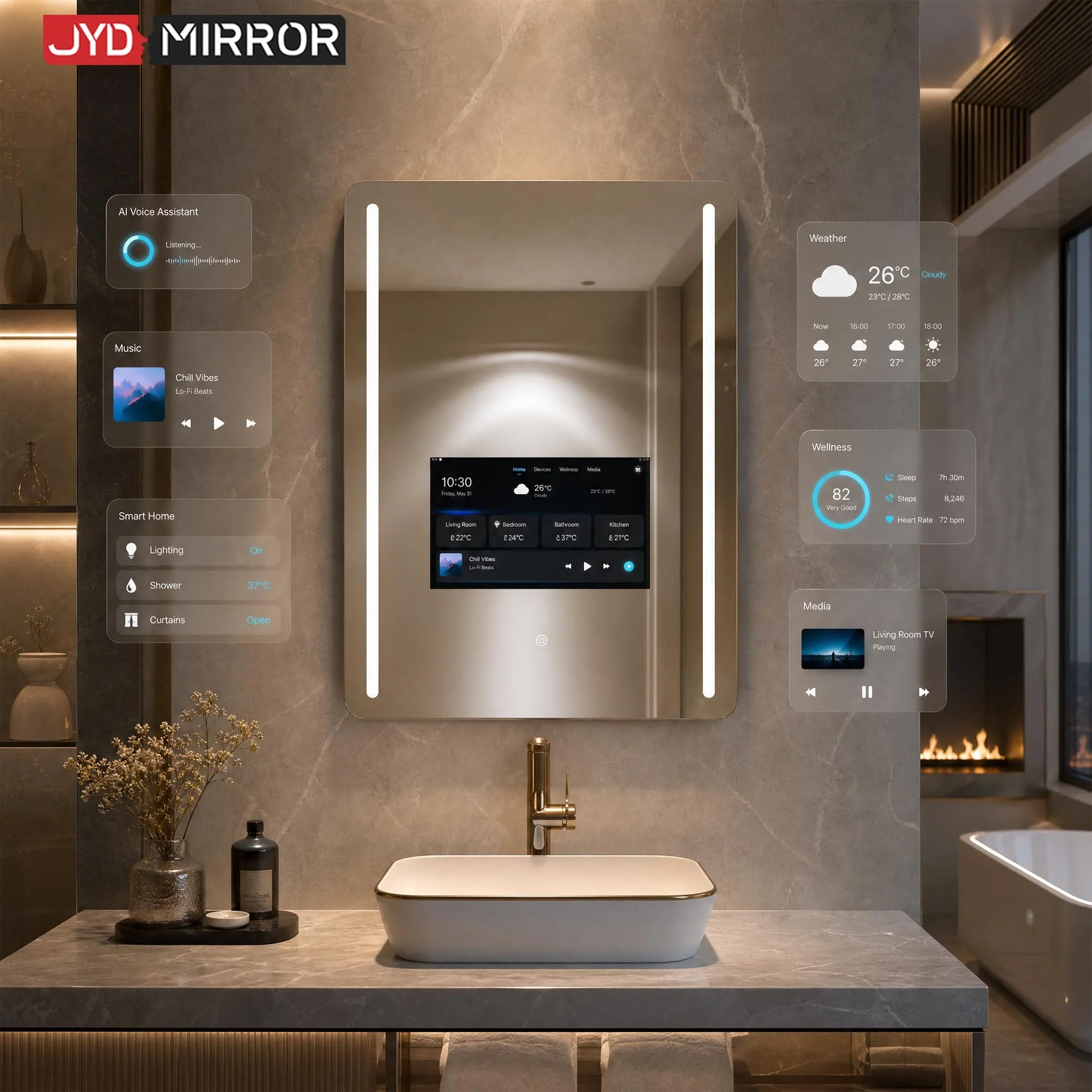 Tv Bathroom Mirror
