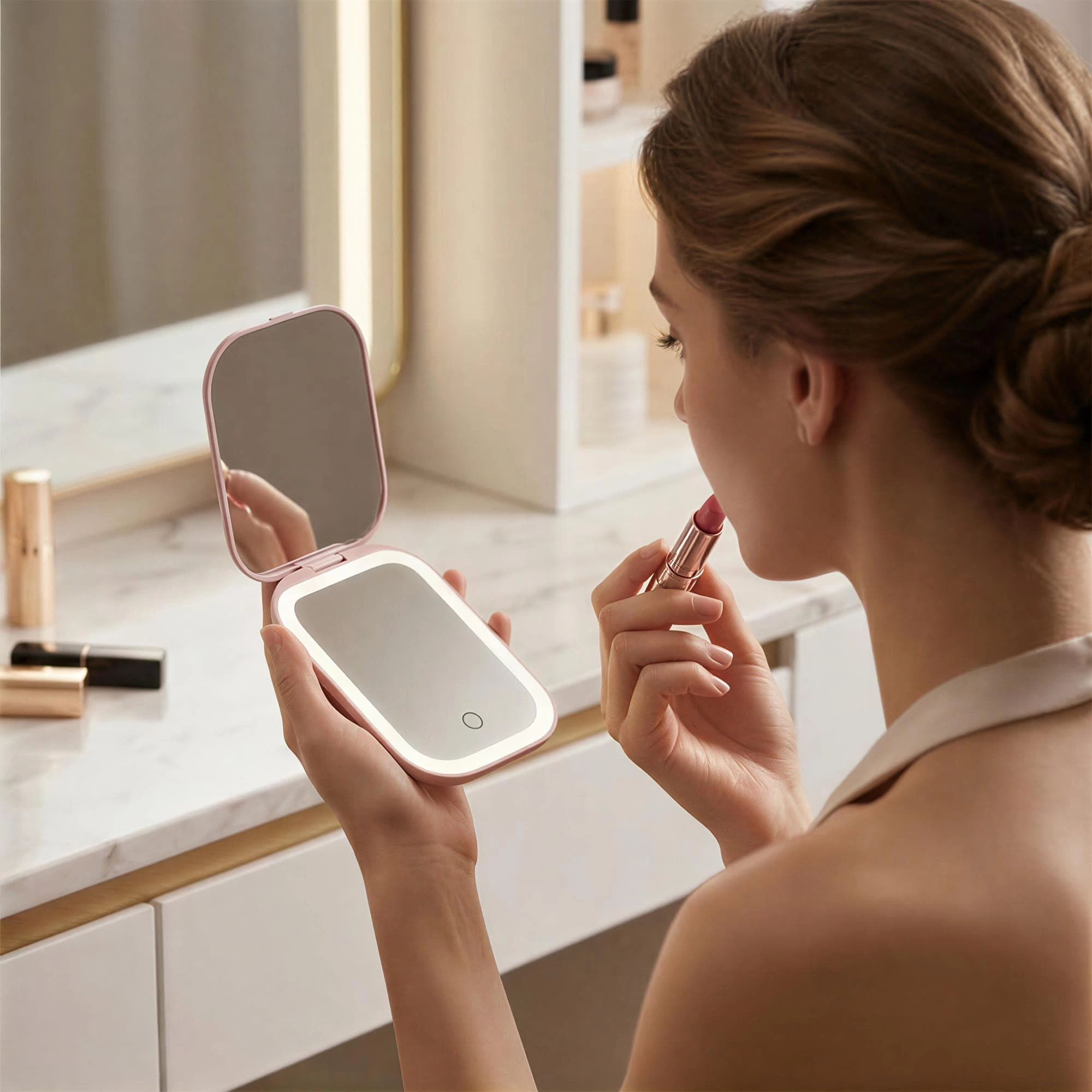Pocket Mirror With Light