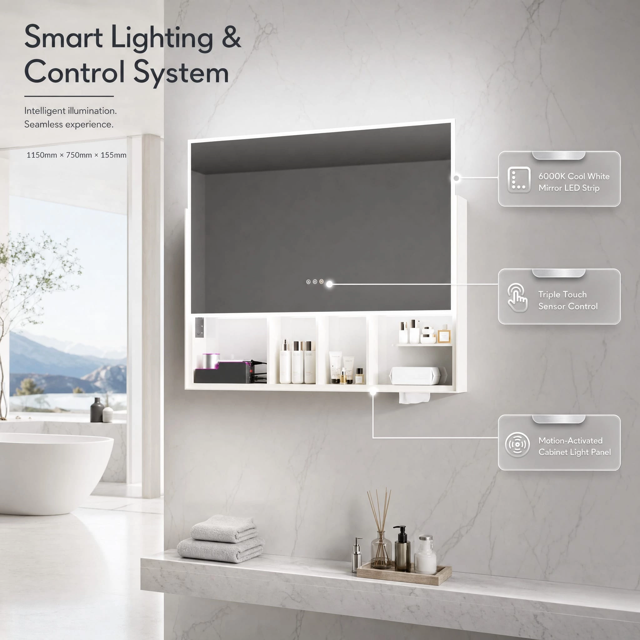 Smart Medicine Cabinet With Lights