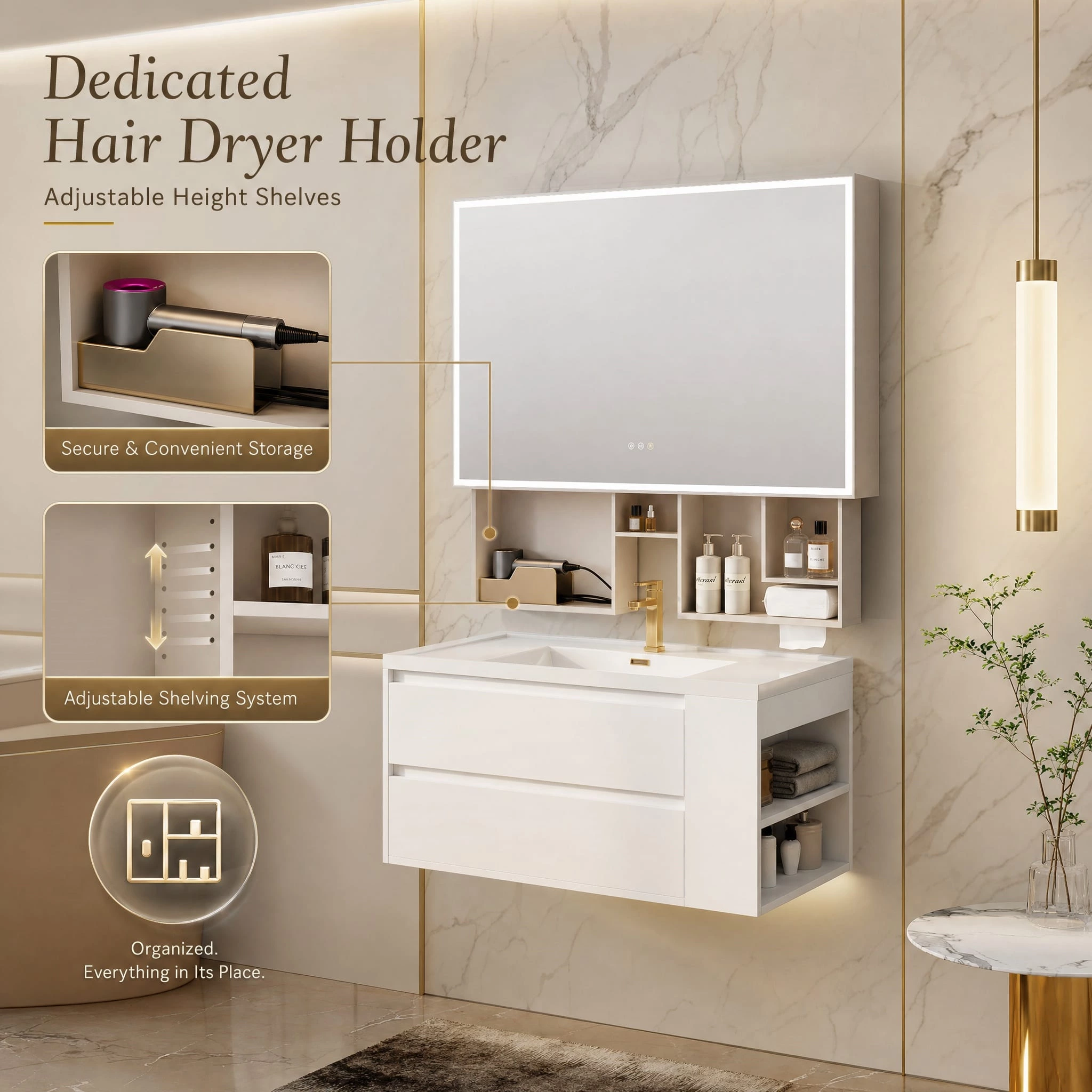 Bluetooth Bathroom Mirror Cabinet