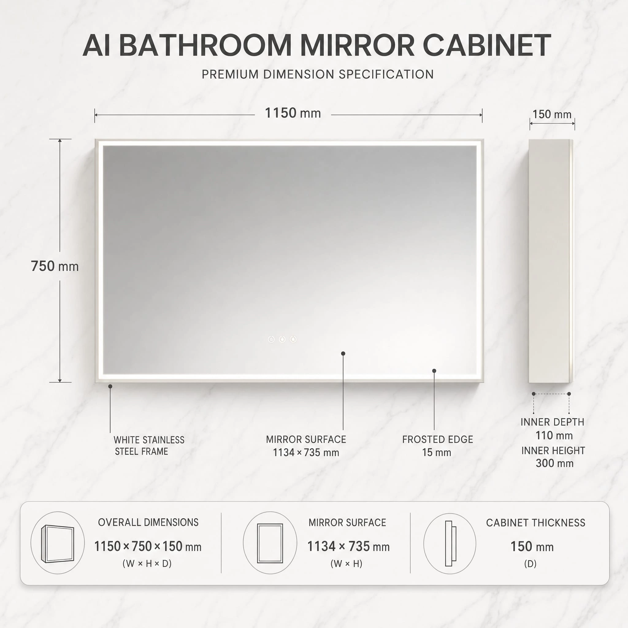 Custom Bathroom Mirror Cabinet