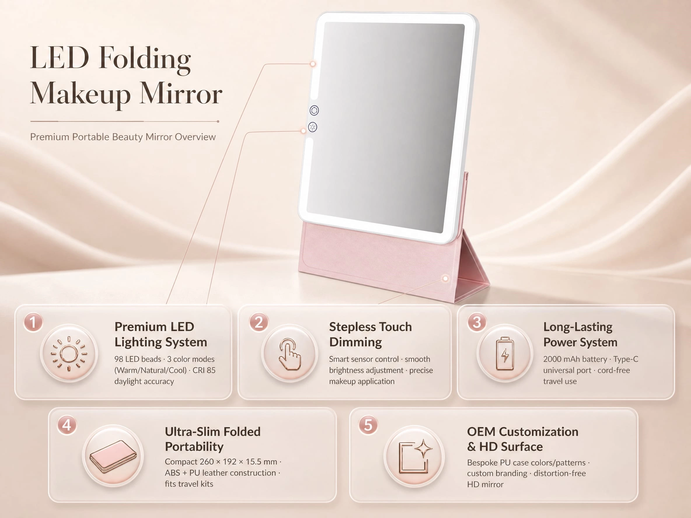 folding makeup mirror