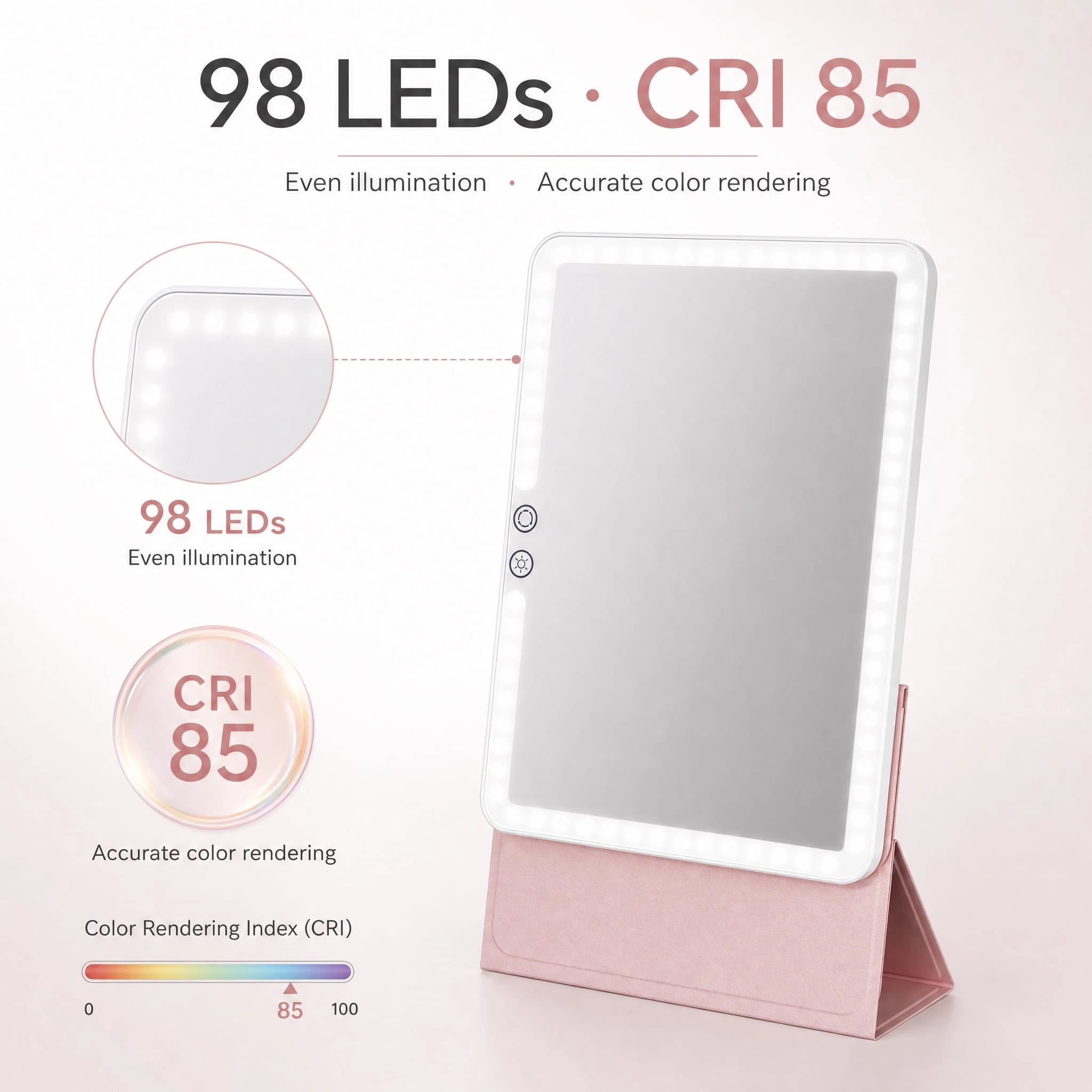 lighted makeup mirror