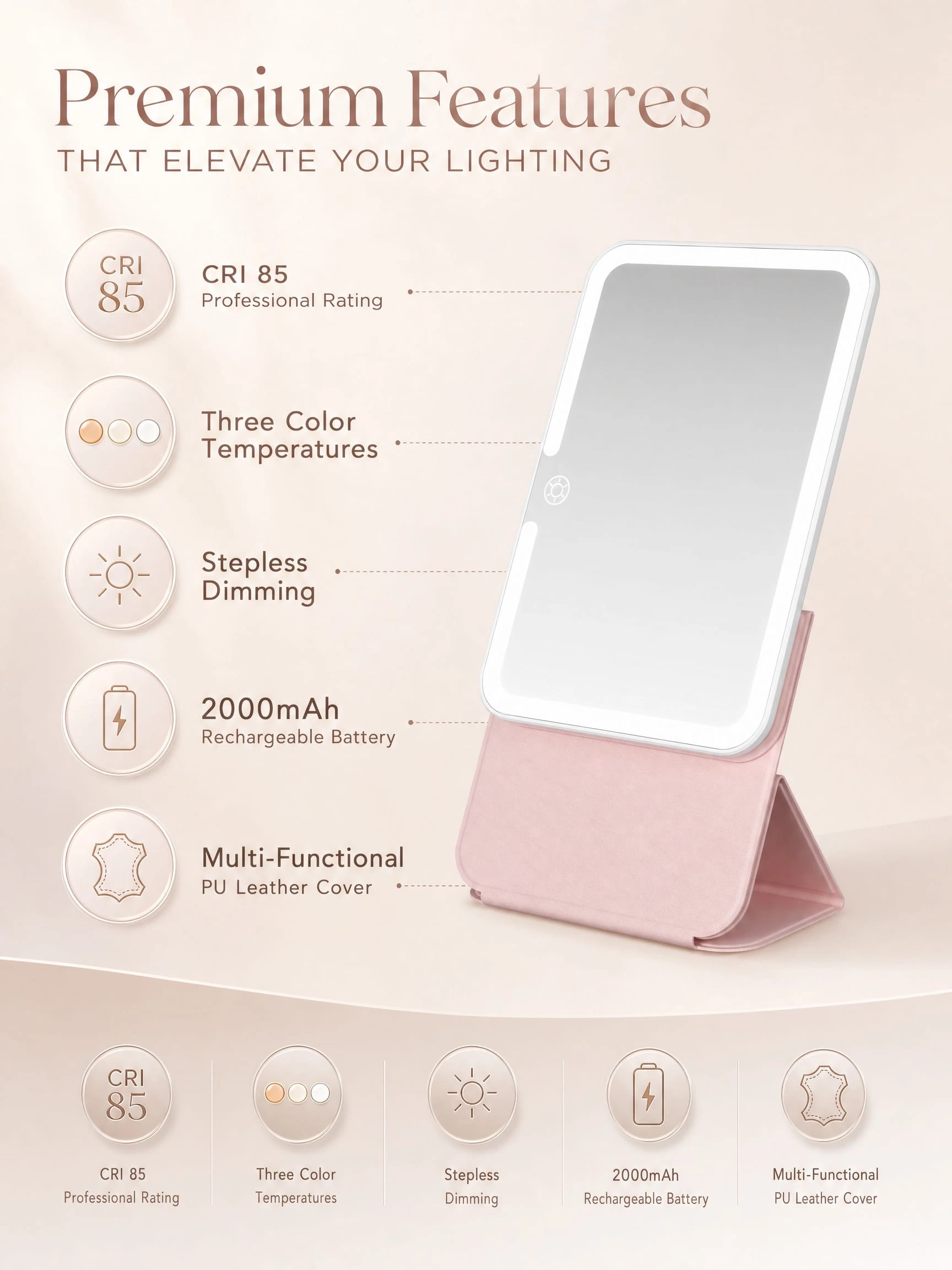 Folding Makeup Mirror