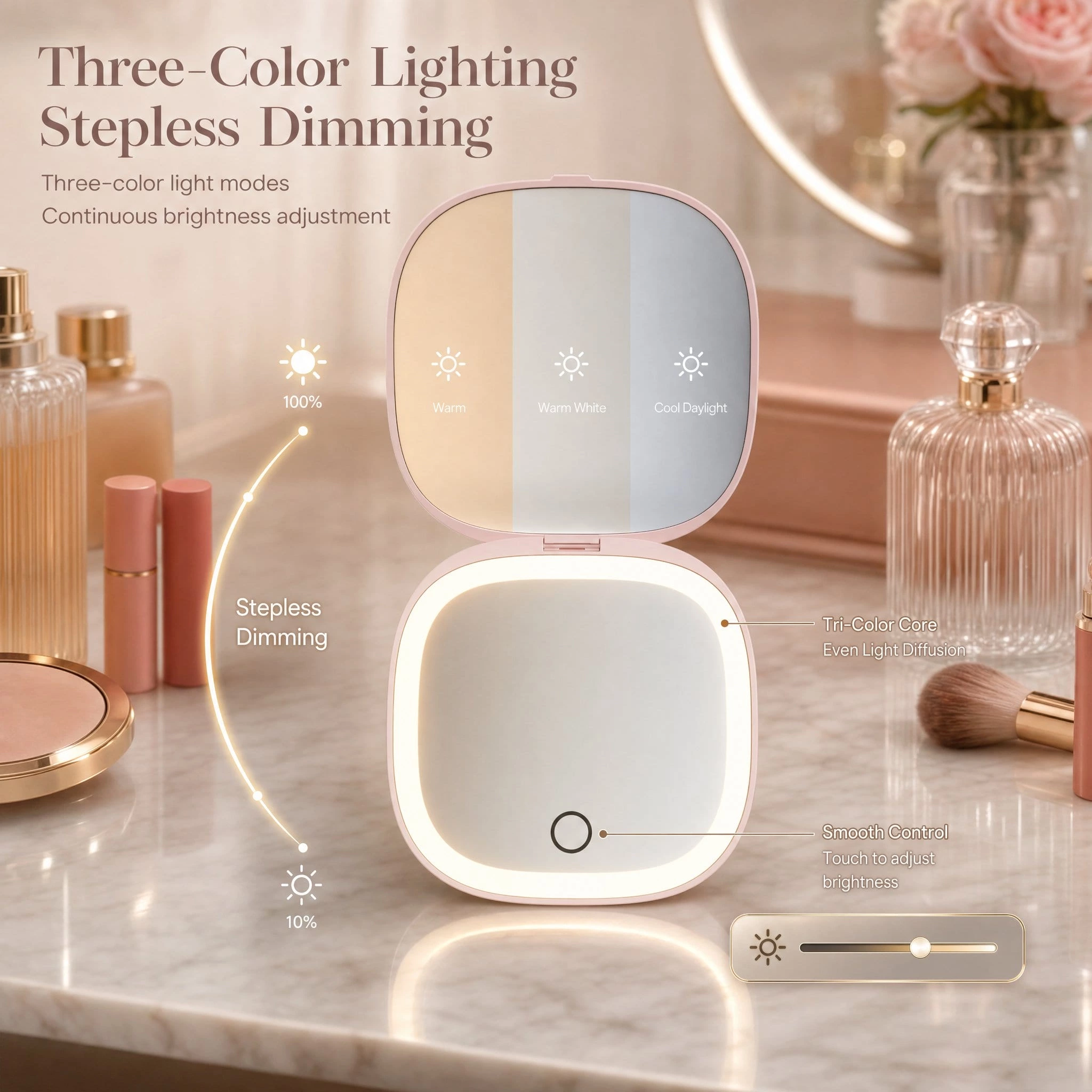 Rechargeable Compact Mirror