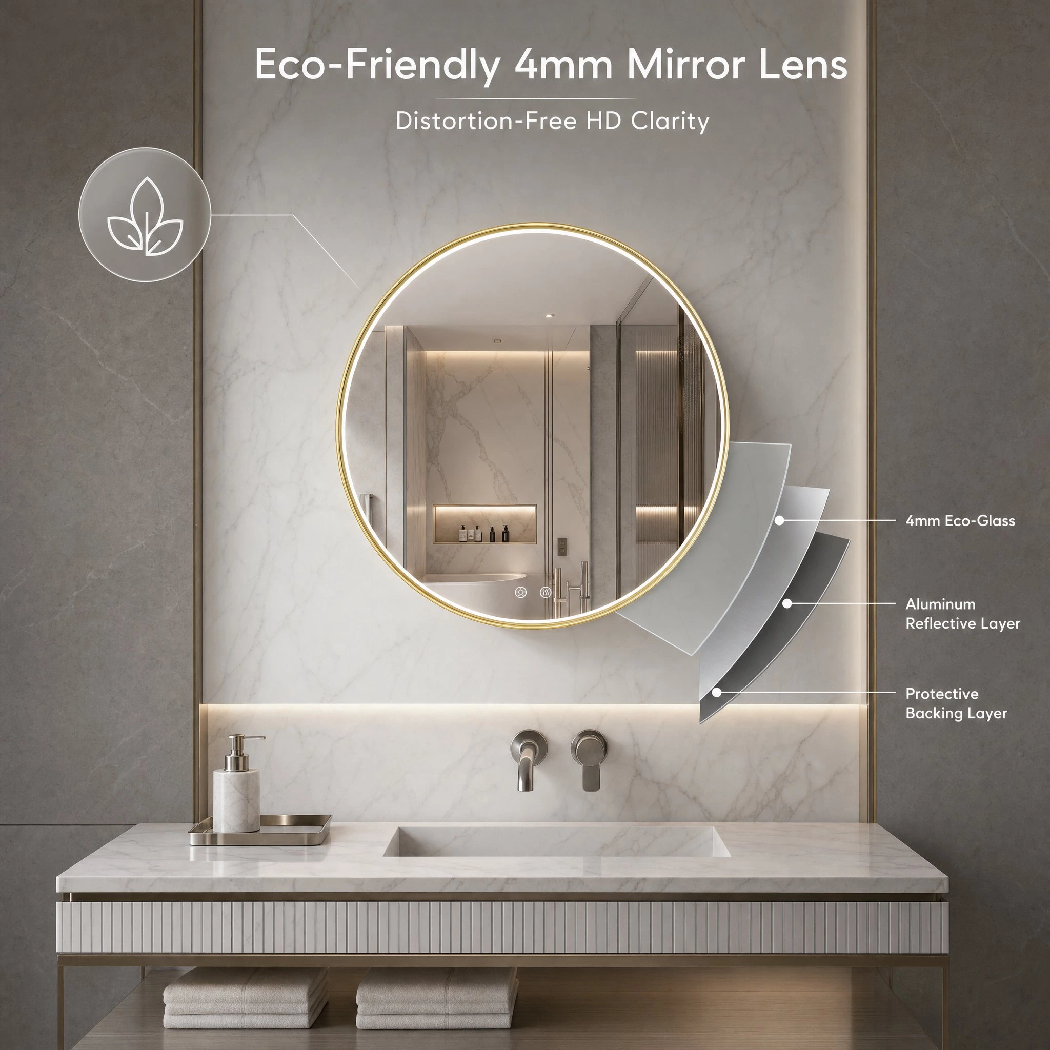 Round Led Bathroom Mirror
