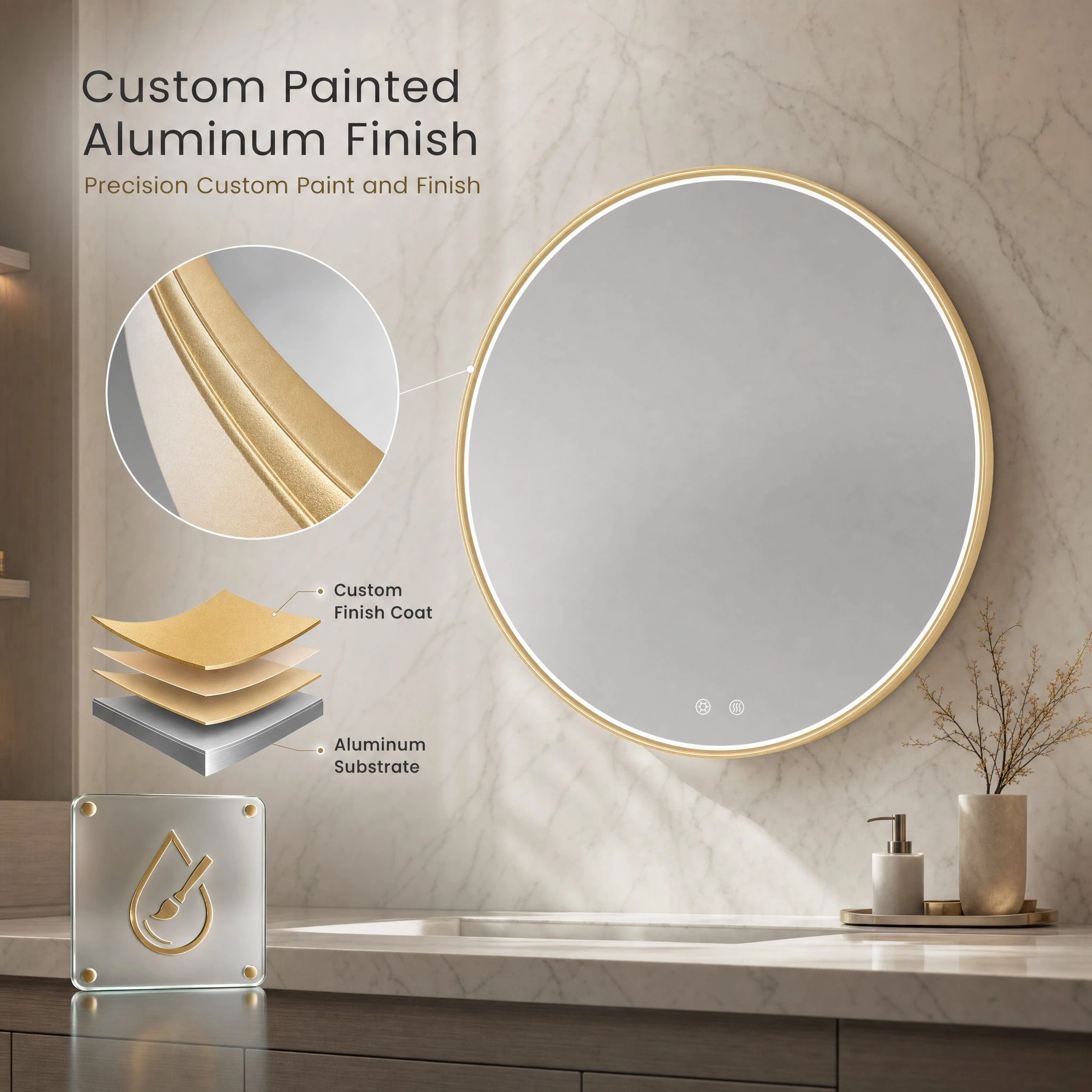 Round Led Bathroom Mirror