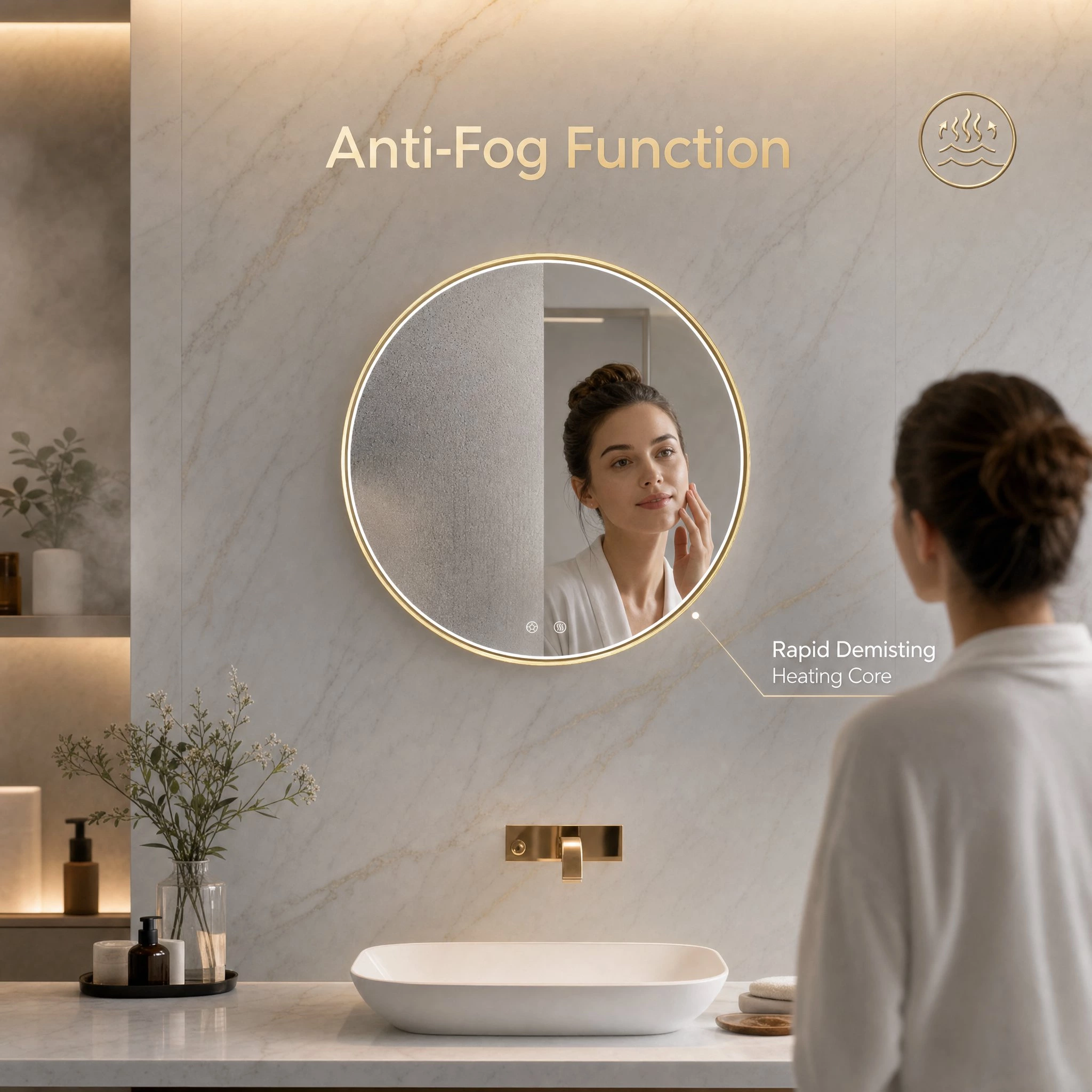 Round Led Bathroom Mirror