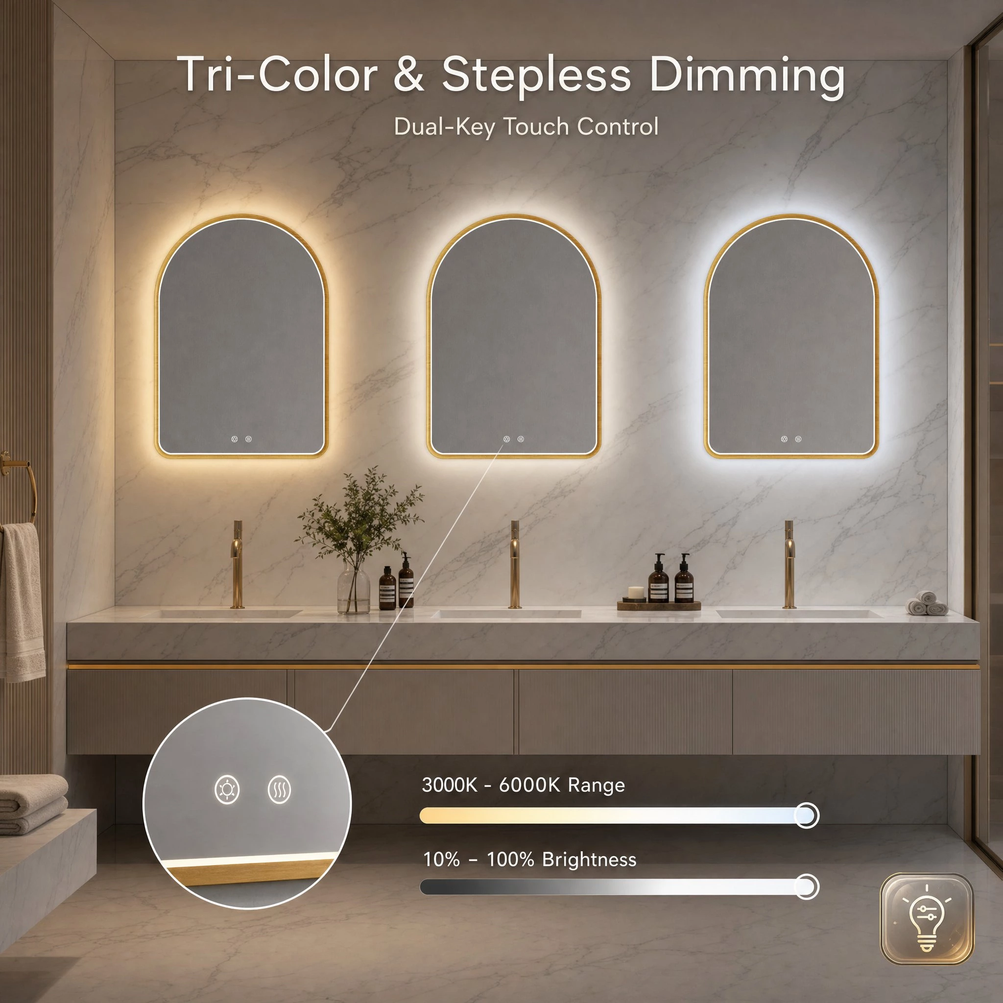 Arched Bathroom Mirror