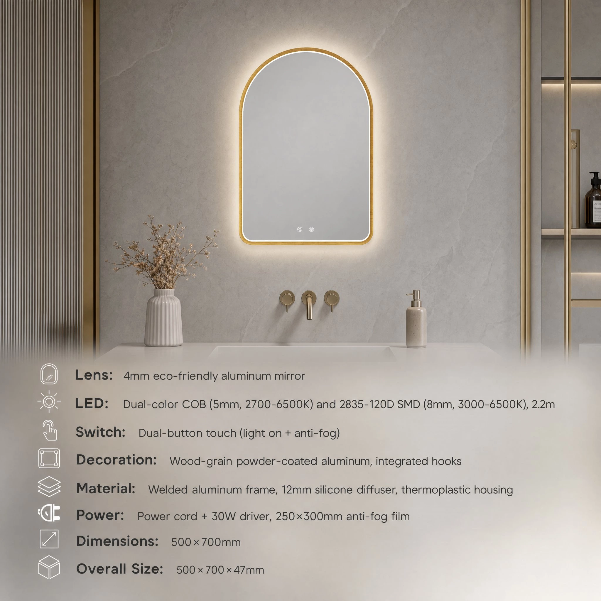 Bathroom Mirror Arch