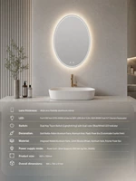 Backlit Oval Bathroom Mirror