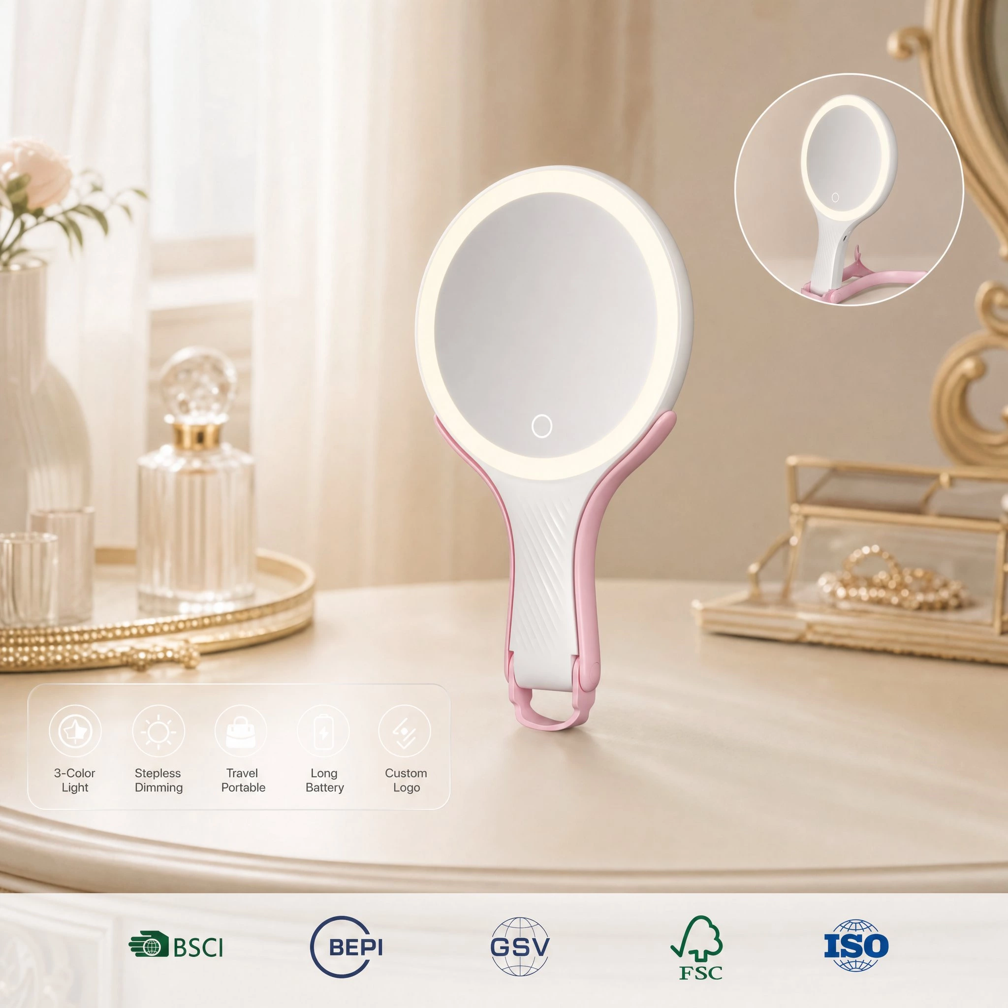 Folding Makeup Mirror