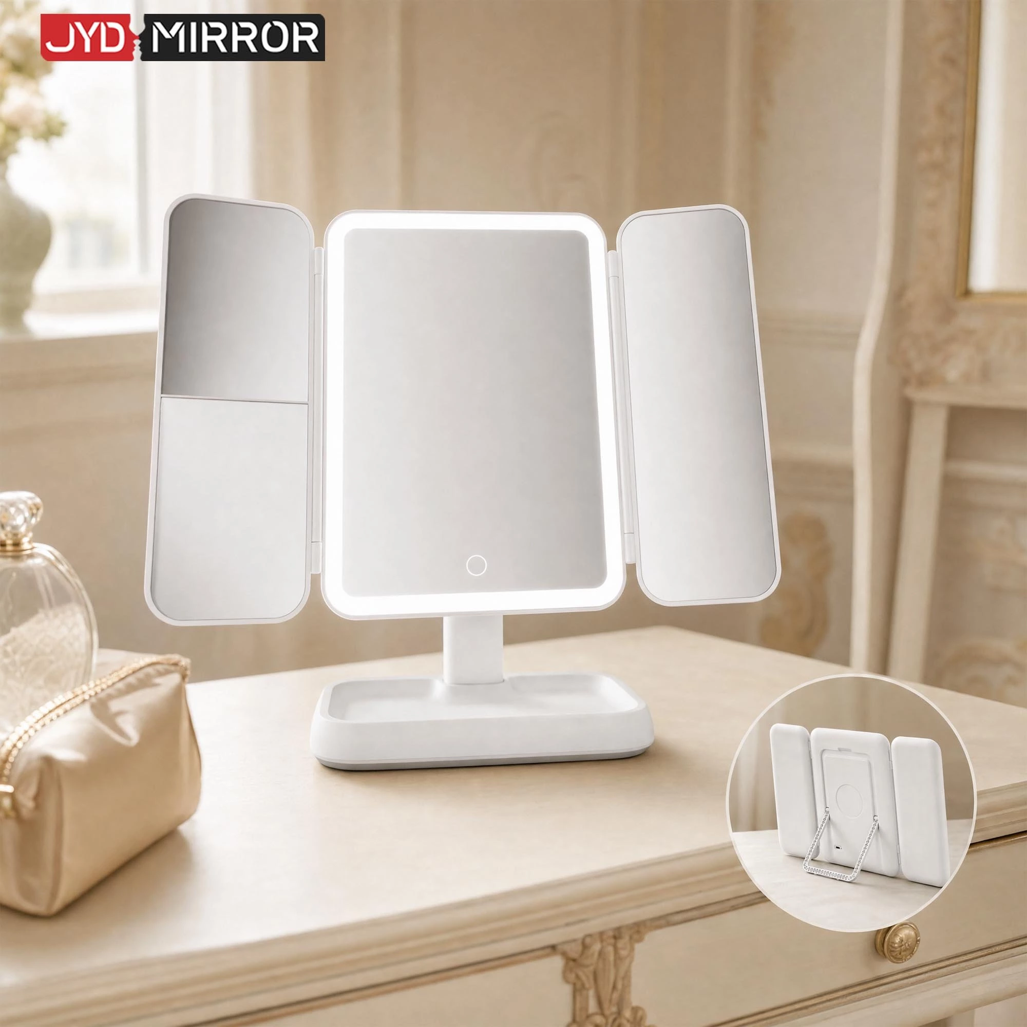 Led Trifold Mirror
