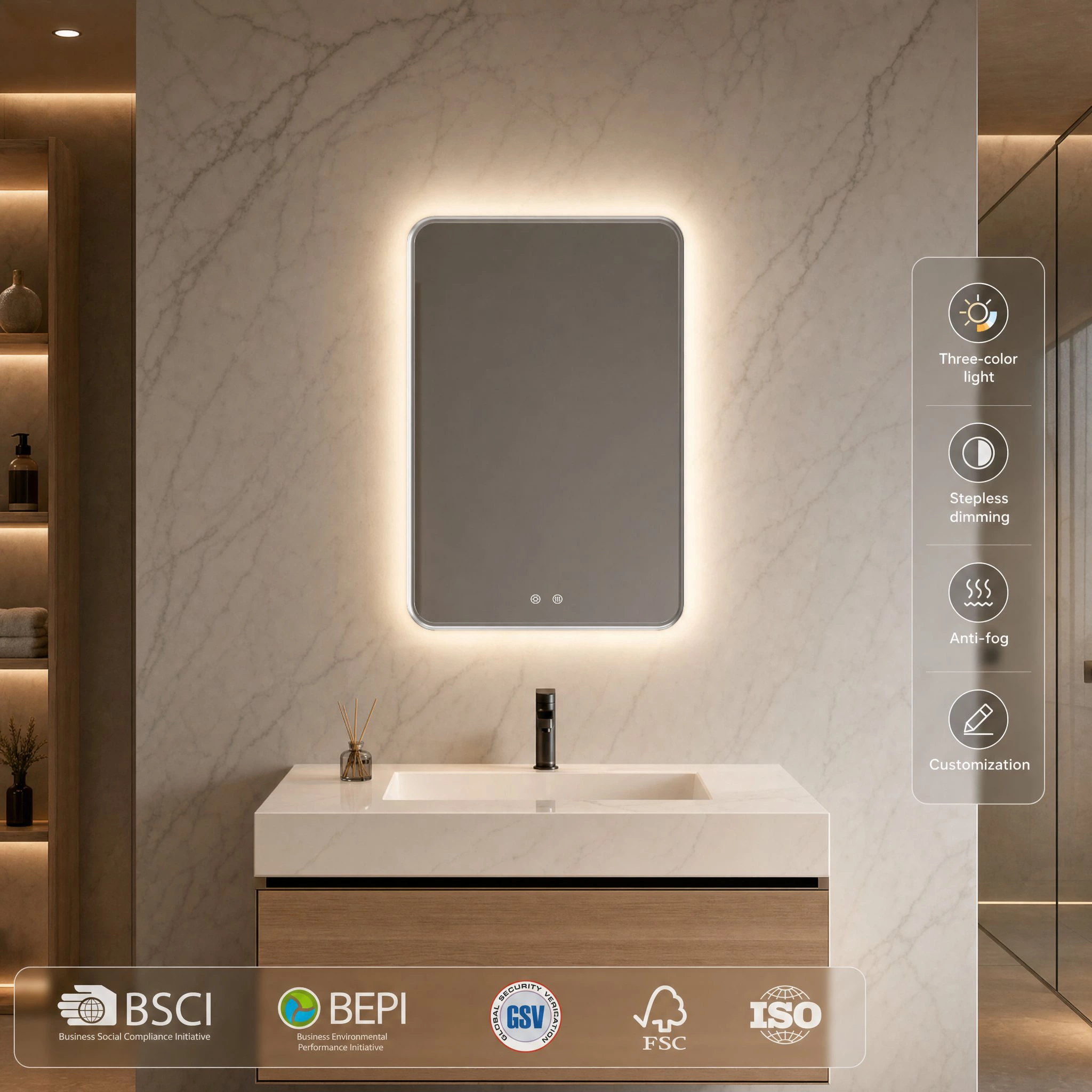 Framed Bathroom Mirrors