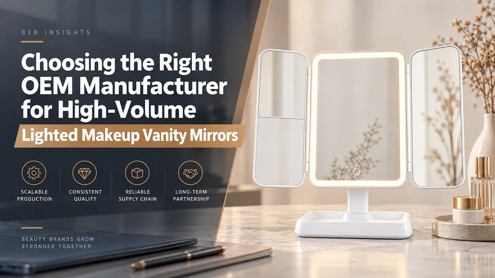 Choosing the Right OEM Manufacturer for High-Volume Lighted Makeup Vanity Mirrors